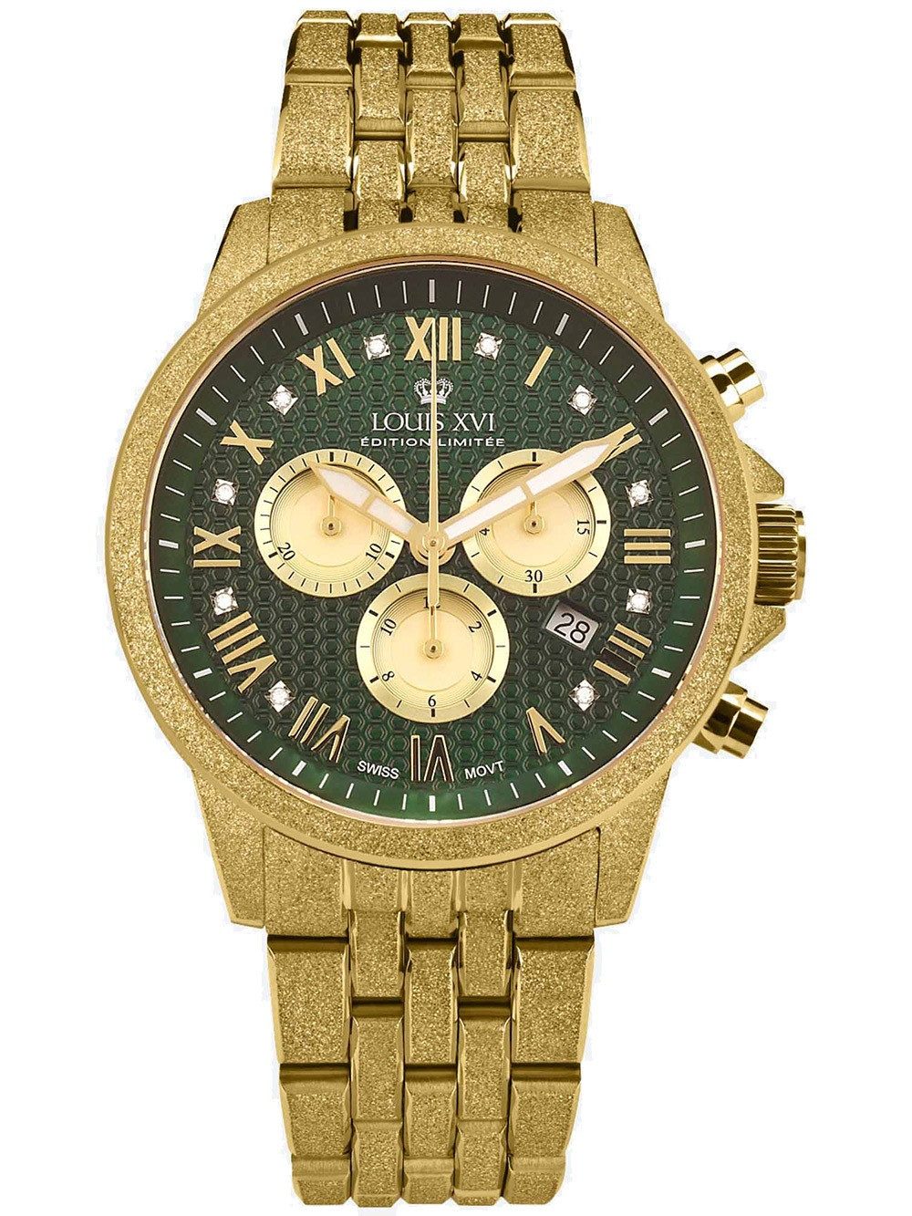 LOUIS XVI Quarzuhr Louis XVI LXVI3601 Herrenuhr Aramis Frosted 2.0 Diamond 43mm 5ATM Louis XVI LXVI3601 Herrenuhr Aramis Frosted 2.0 Diamond 43mm 5ATM