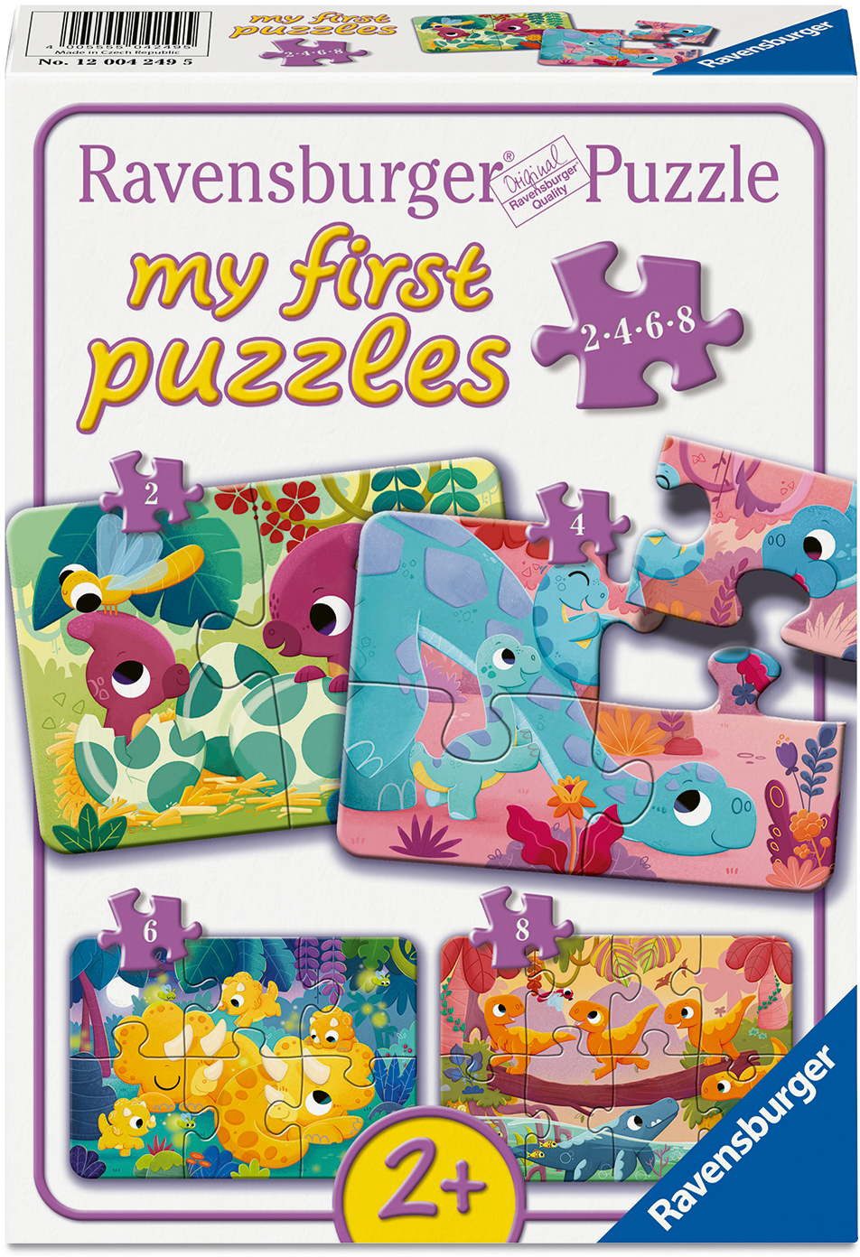 Ravensburger Puzzle 2, 4, 6, 8 Teile Kinder Puzzle first puzzles Dino-Freunde 12004249, Puzzleteile