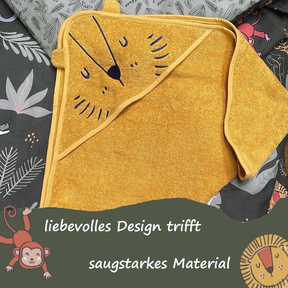 Familando Kapuzenhandtuch Badetuch Löwe Handtuch mit Ohren für Kinder 80x80 günstig online kaufen