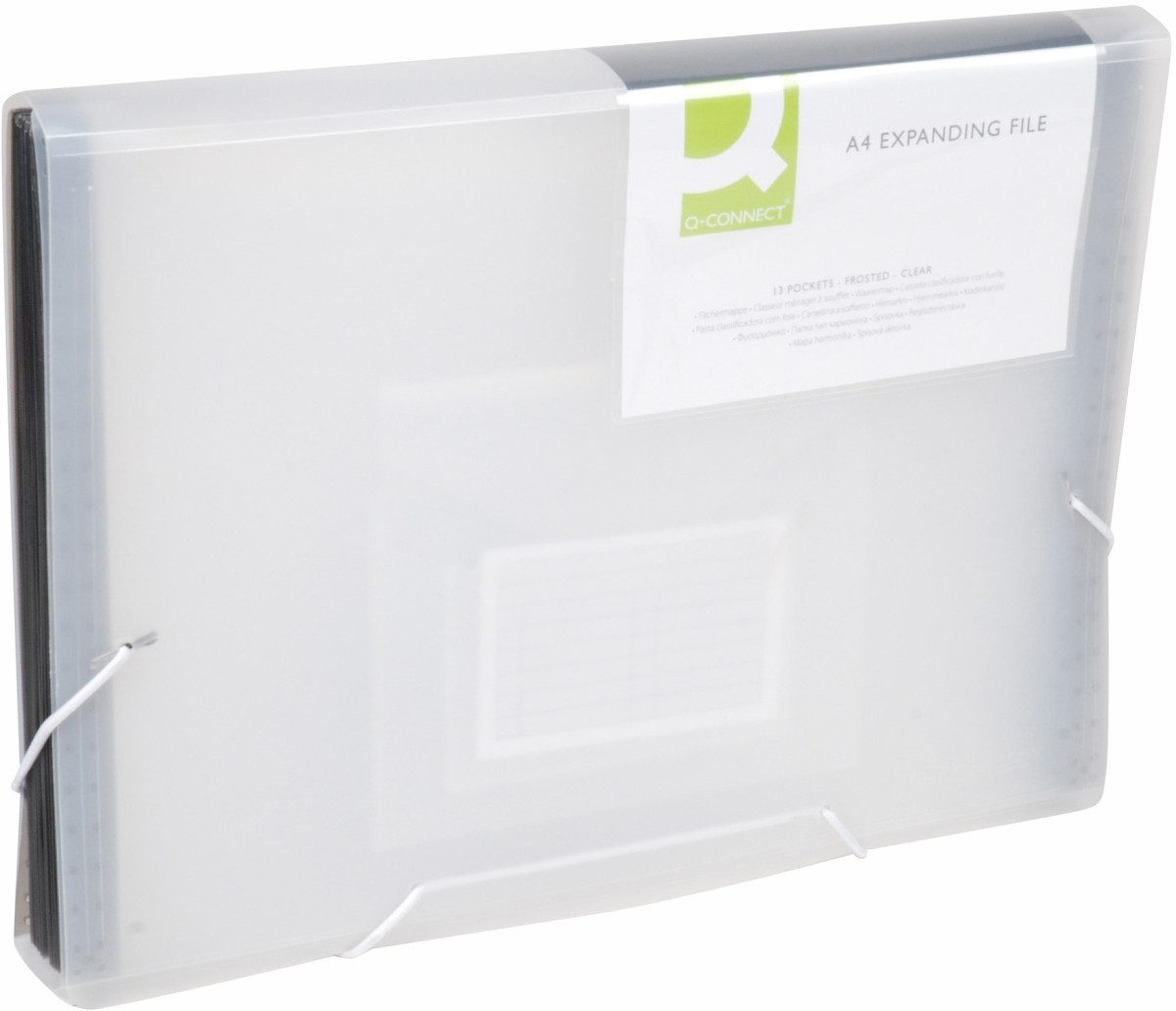 Connect Fächermappe Fächermappe A4 PP mit 13 Fächern transparent