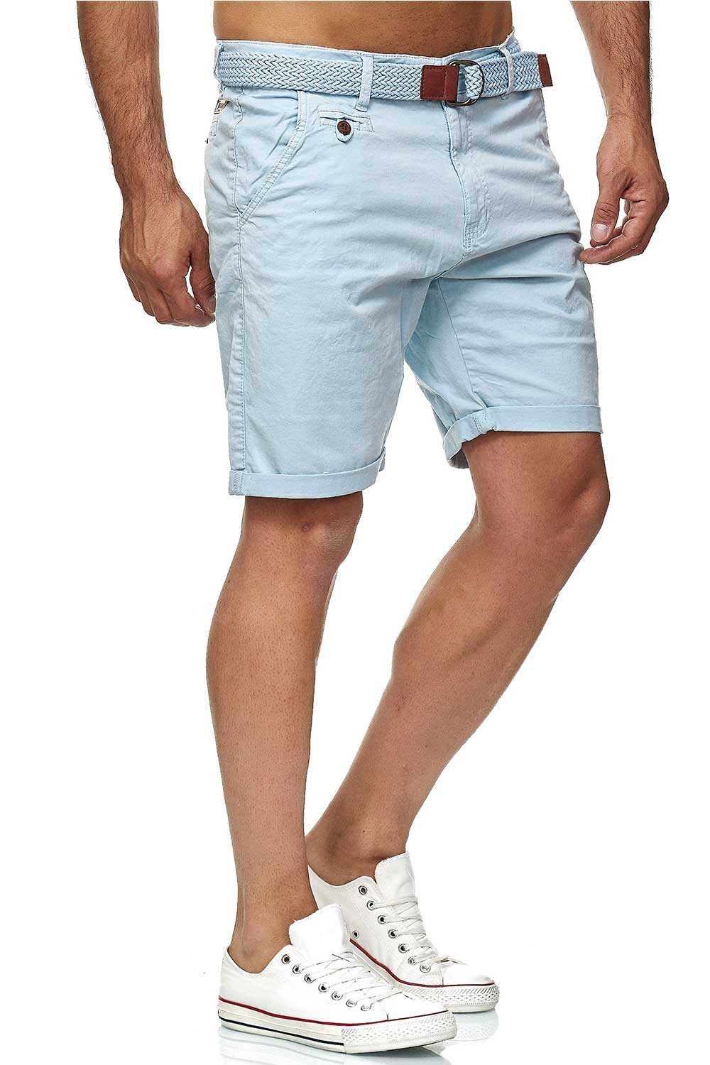 INDICODE Shorts Herren kurze Hose mit Gürtel - Conor - Aus Baumwolle - Regular Fit Freizeithose - Sportlich eleganter Look - Bequemes Stretch Material – Bild 3 von 4