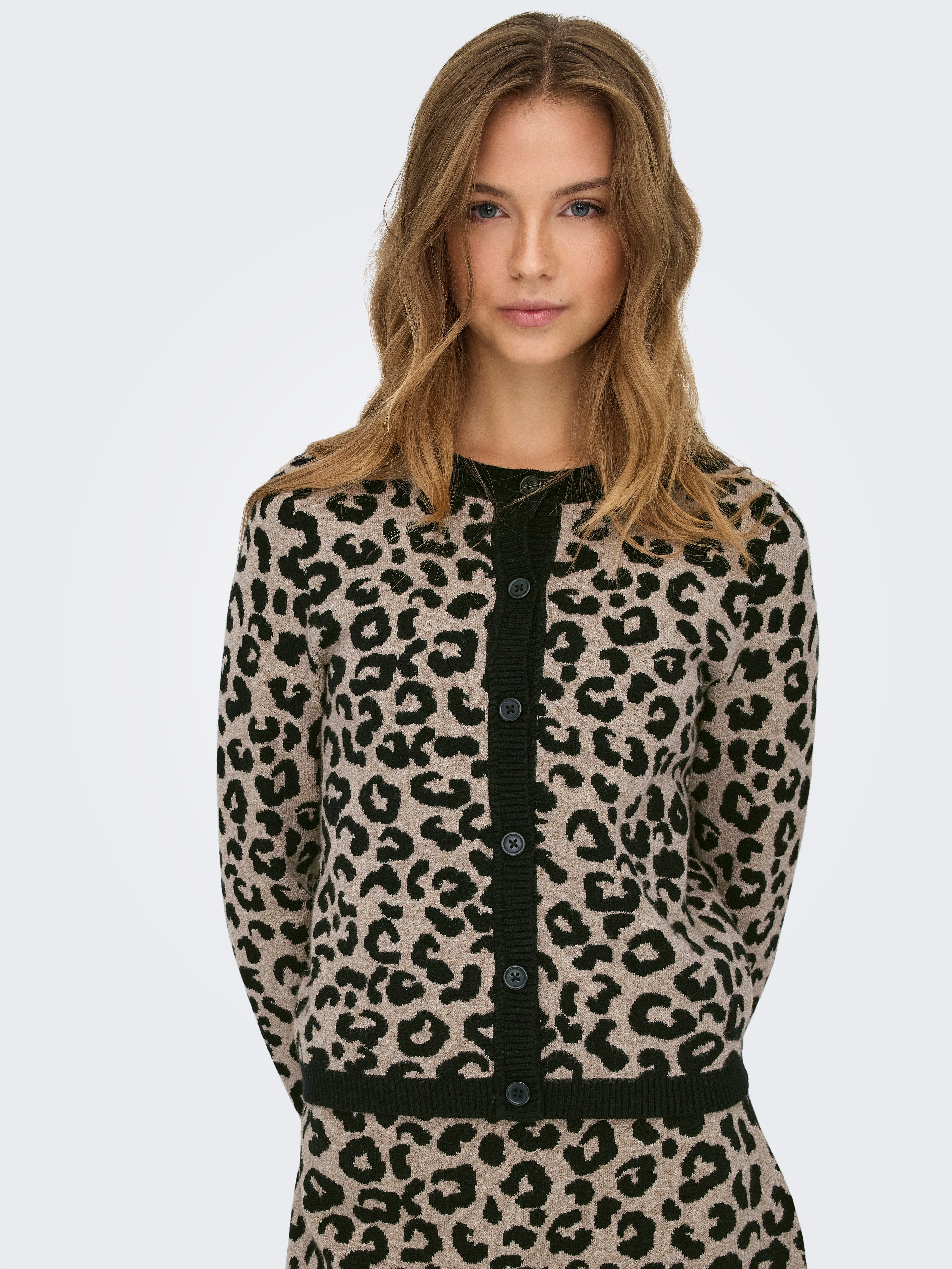 ONLY Strickjacke ONLANNY LS O-NECK LEO CARDIGAN EX KNT günstig online kaufen