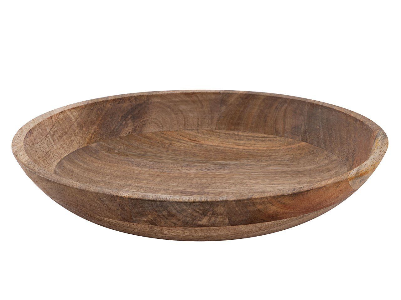 Dekoschale Holzschale Dekoschale rund ø25 o. 30cm H6cm modern schlicht Mangoholz