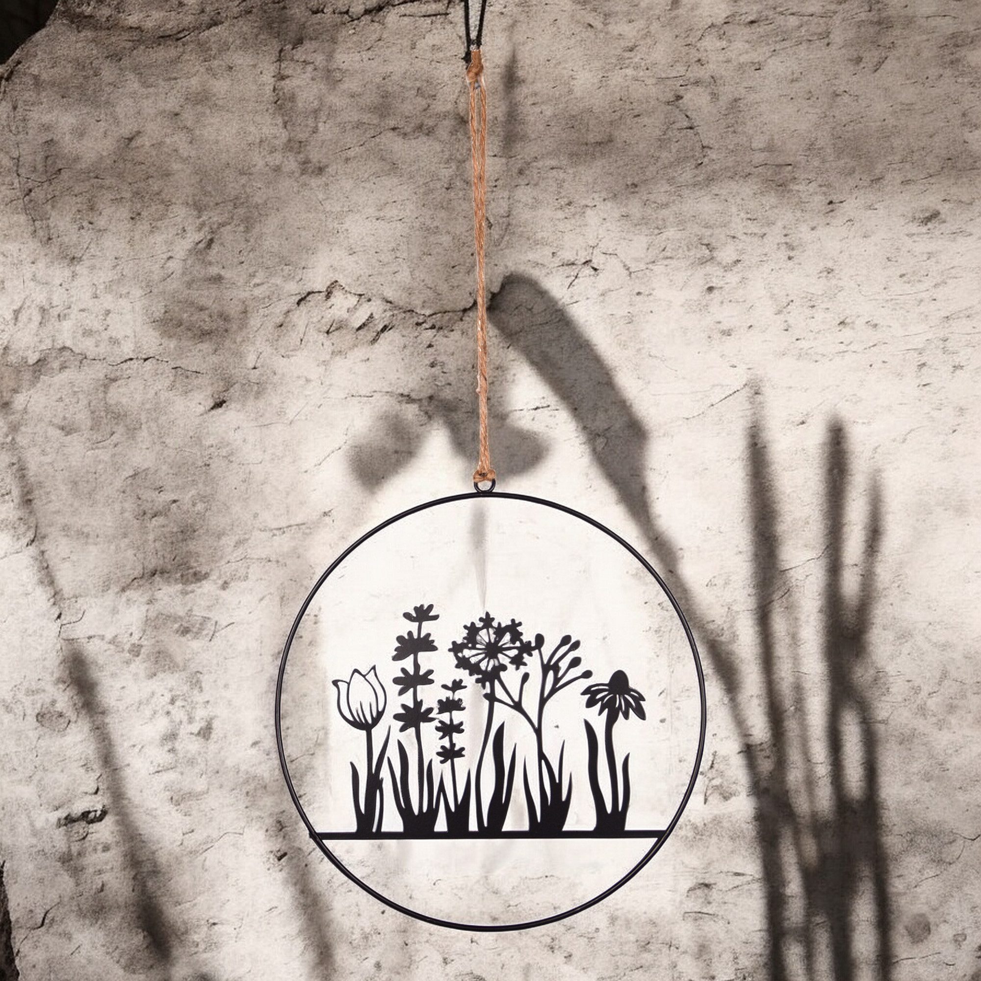 UNUS HOME Wanddekoobjekt Aufhänger Blumenornament (25cm), günstig online kaufen