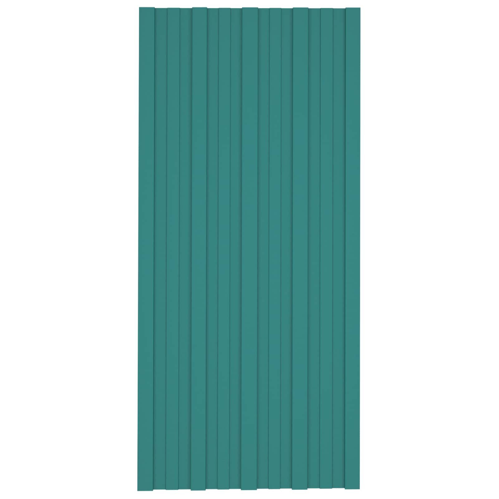 vidaXL Terrassendach Dachpaneel 36 stk. Grün 100 x 45 cm Verzinkter Stahl, (36-St)
