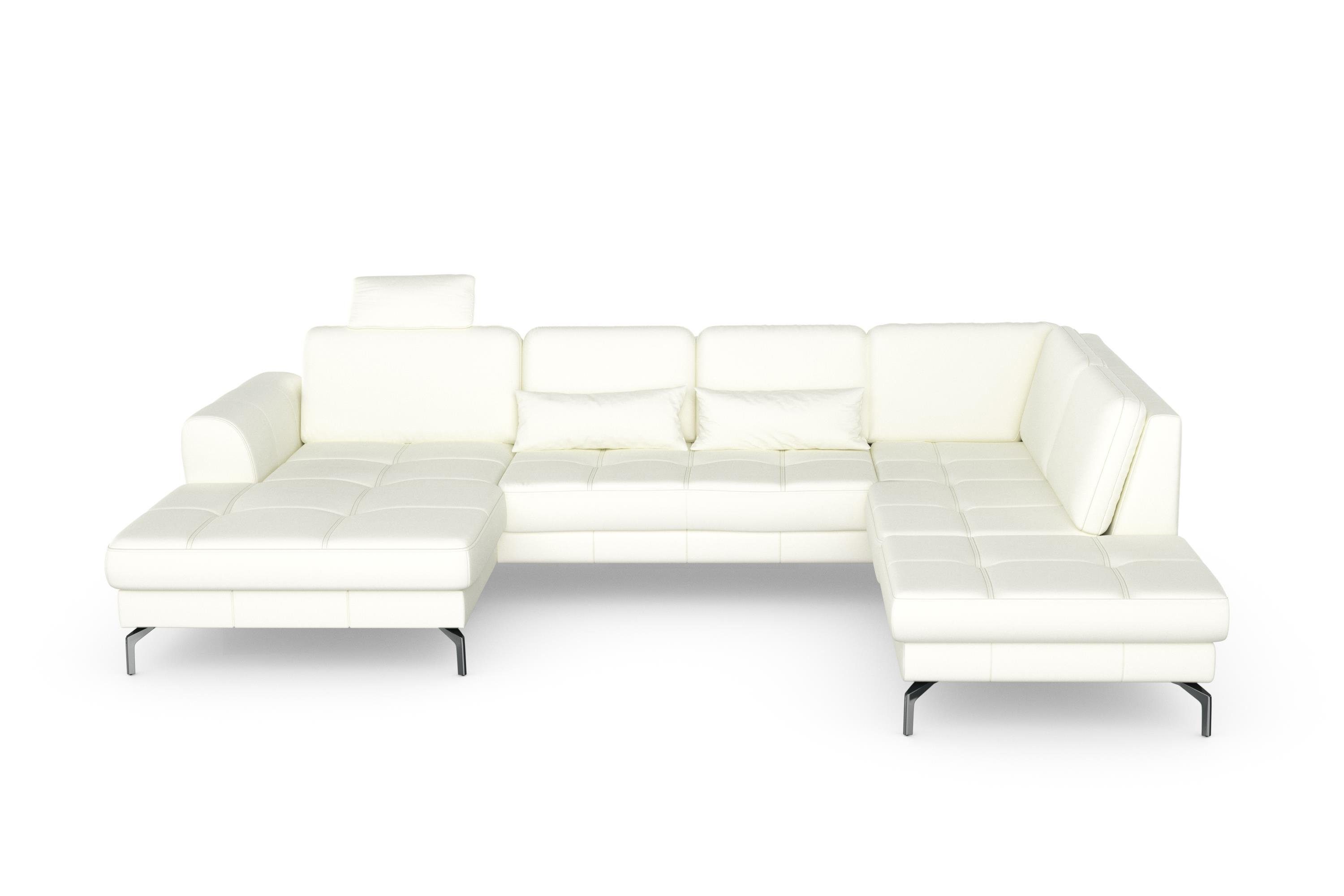 sit&more Wohnlandschaft Bendigo U-Form, inklusive Sitztiefenverstellung, Bodenfreiheit 15 cm, in 2 Fußfarben