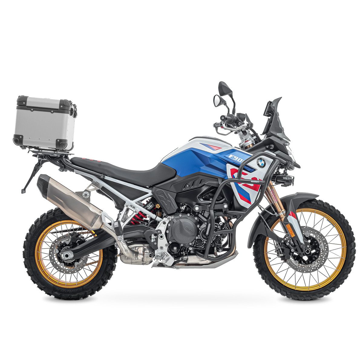 Bagtecs Topcase Set Alu Topcase + Gepäckbrücke für BMW F 900 GS 24-26 XS45 silber DPL1