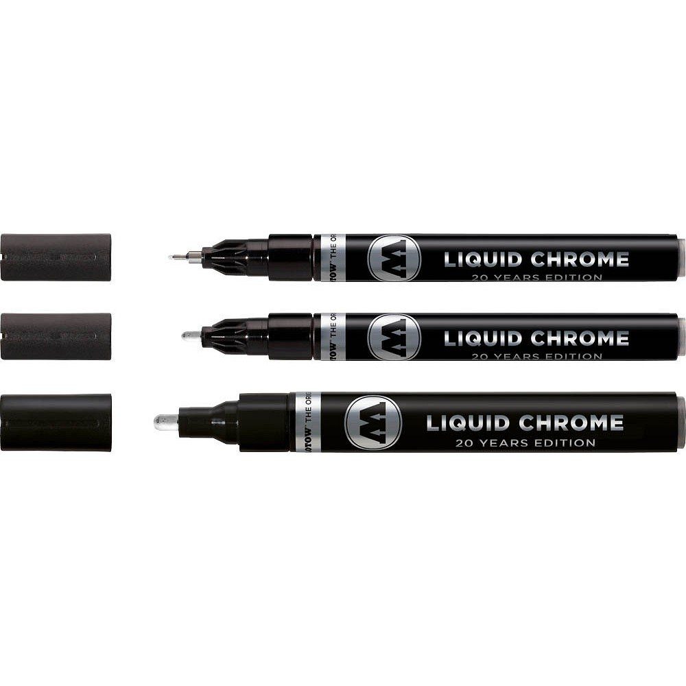LIQUID mm 4,0 MOLOTOW 1,0, MOLOTOW Tintenpatrone Acrylstifte 3 CHROME™ 2,0, chrom