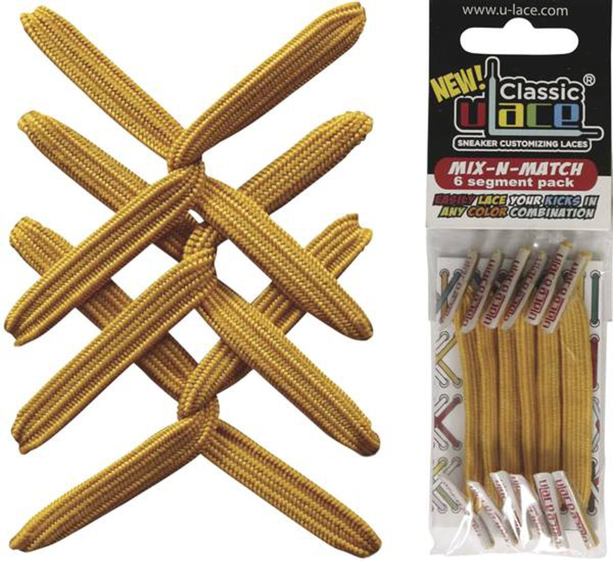 U-Laces Шнурки Classic Mix N Match 6 Stück - elastische Шнурки mit Wiederhaken
