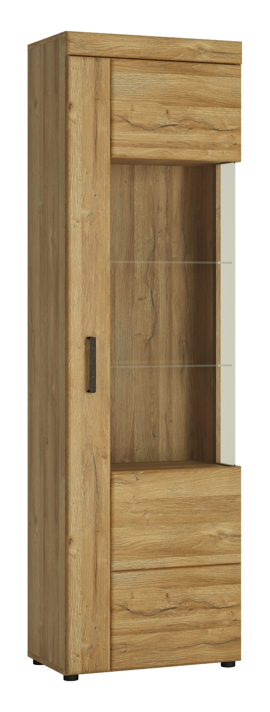 Meble Wójcik Glasvitrine in Grandson Eiche Dekor - 58x195x37,4 (BxHxT)