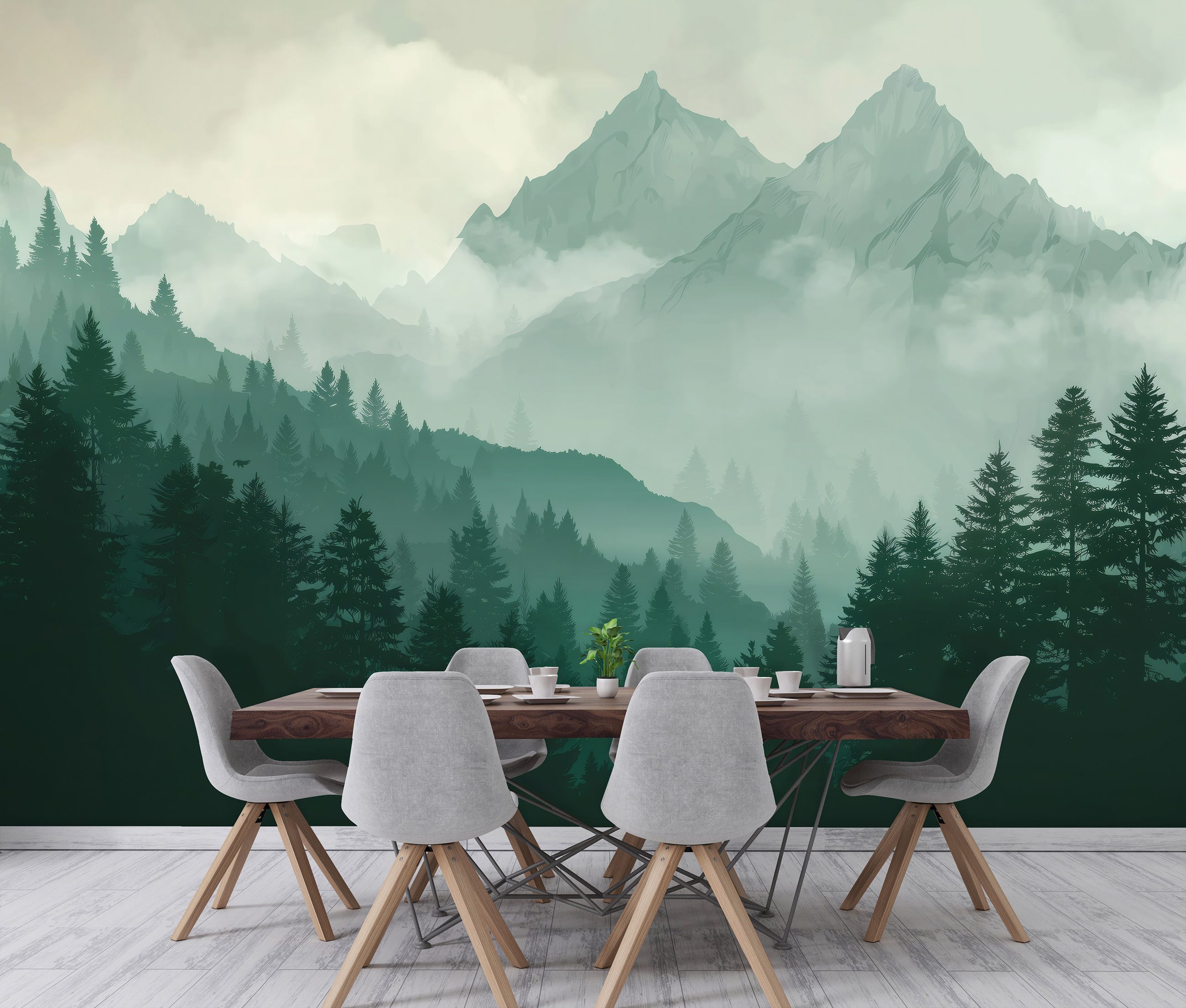 Wallarena Fototapete Berge Wald Bäume Vlies günstig online kaufen