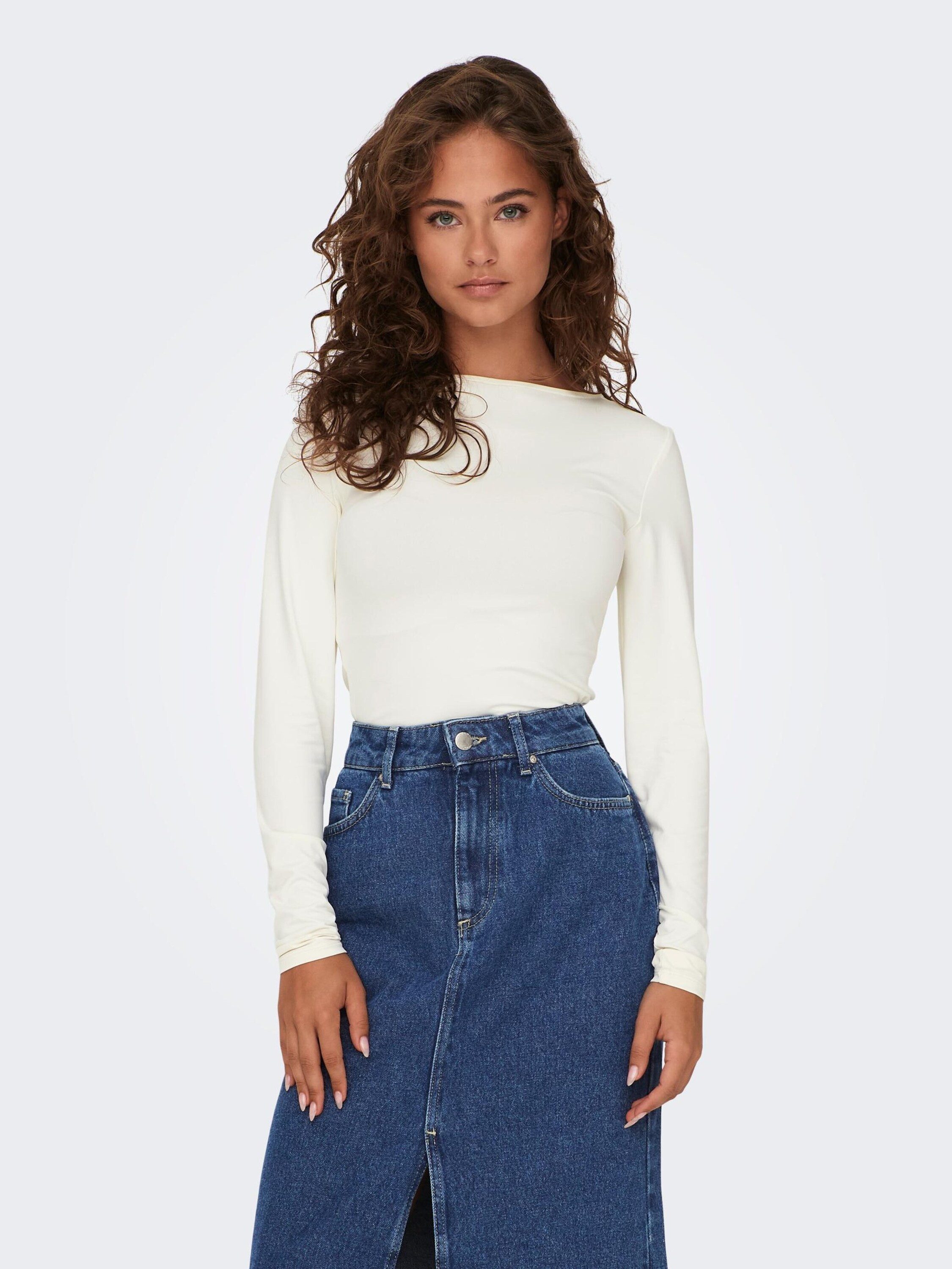 ONLY Langarmshirt ONLEA (1-tlg) Plain/ohne Details