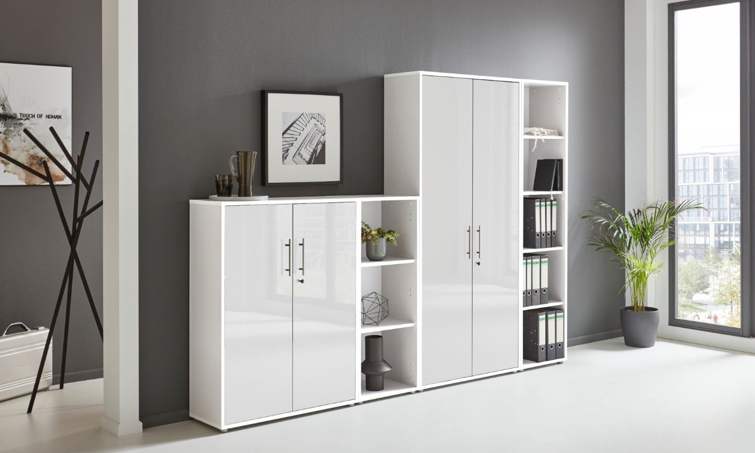 moebel-dich-auf Aktenschrank TABOR 4 (abschließbar, 4-tlg., Büroschrank ide günstig online kaufen