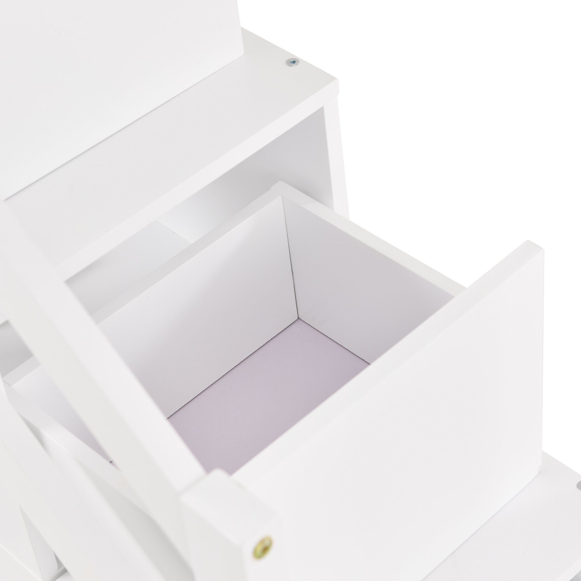 Schubladen Kinderbett mit Weißes (Packung, Treppe, Hausbett, 1 Bett), 1 3 Etagenbett 1 Ulife Tafel Liegefläche & Mit