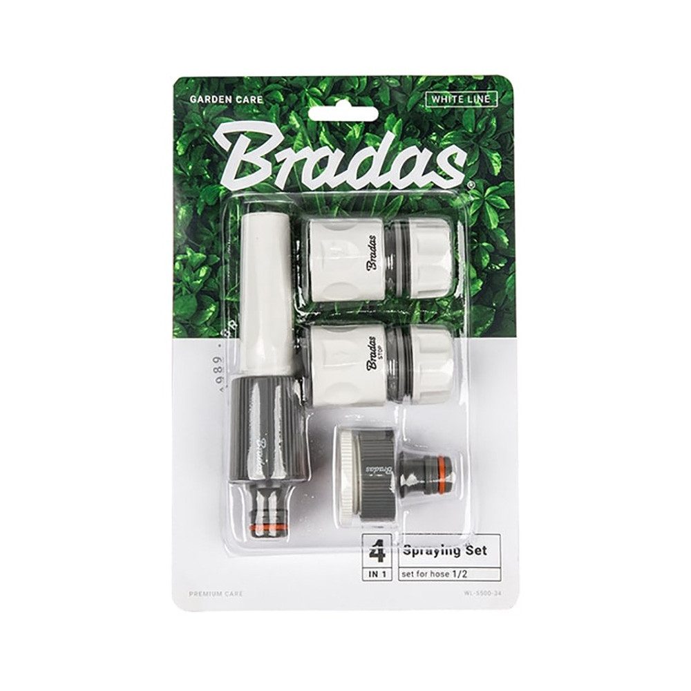 Multifunktionsbrause Gartenbrause Set 4-teilig 3/4" Sprühset Schlauch Schnellkupplung