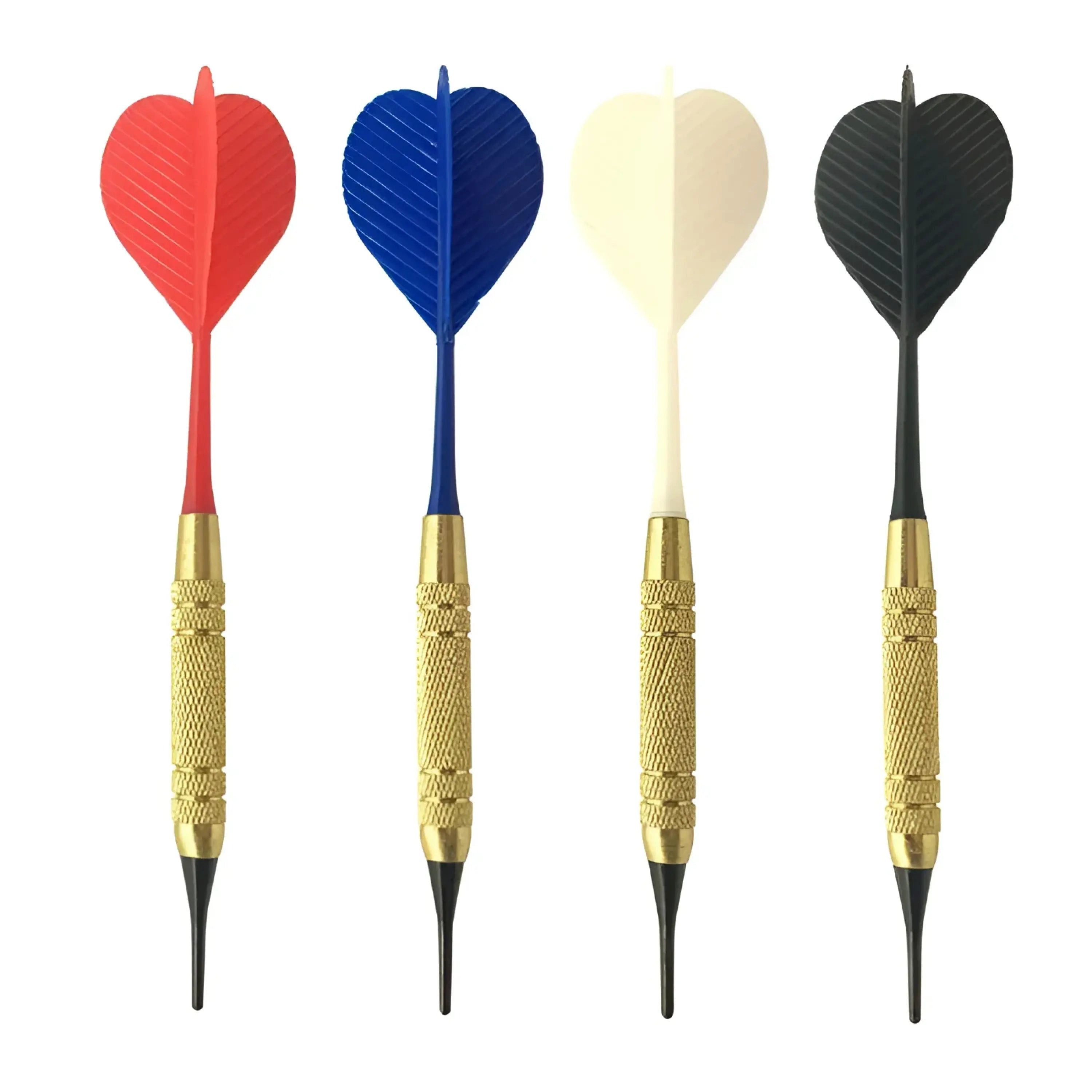 Sport-Knight® Dartpfeil Dartpfeile mit Kunststoffspitze 12 St., Riffelungen für perfekten Halt