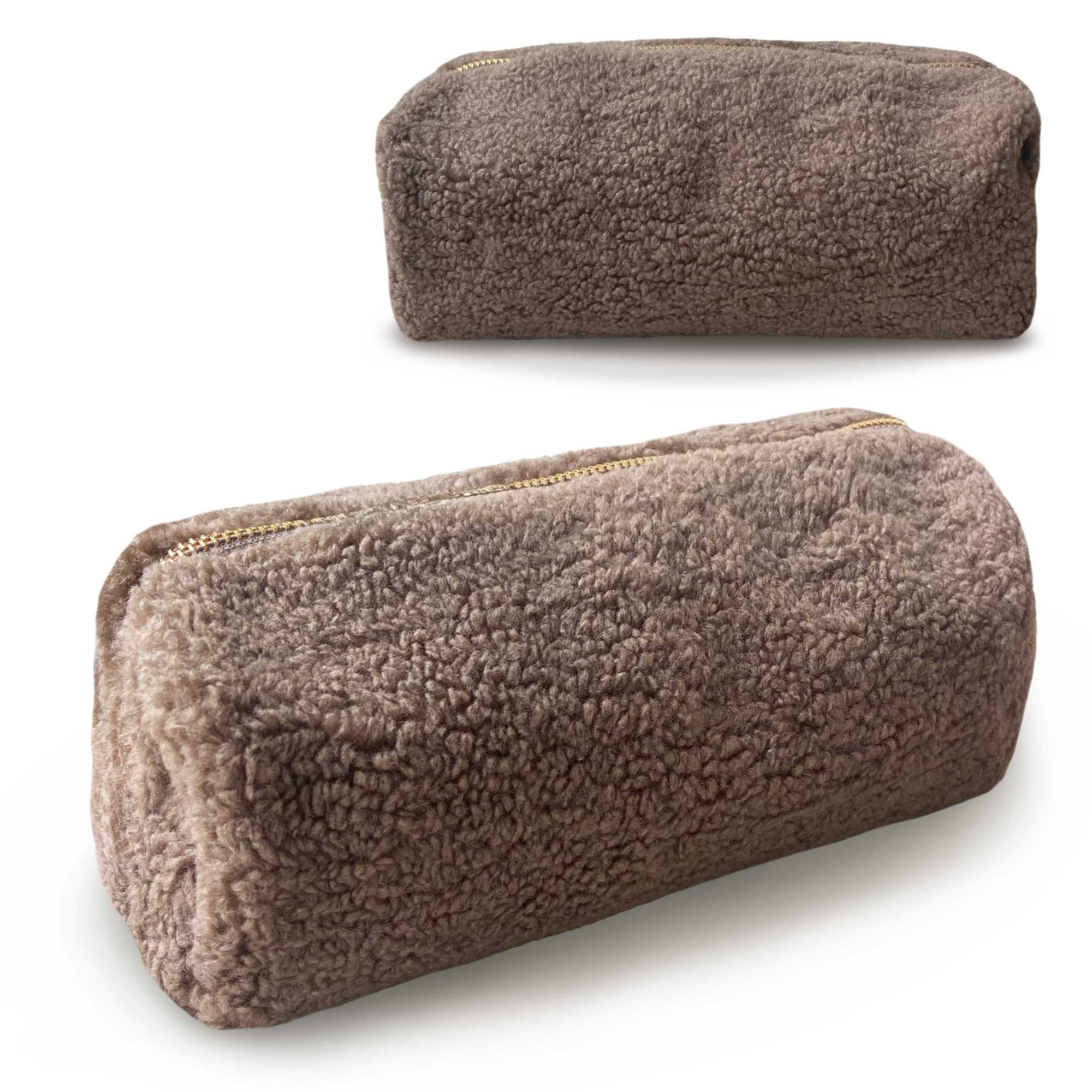 my STITCHERY Kosmetiktasche Teddy Kosmetiktasche - Plüsch Schminktasche ideal als Organizer