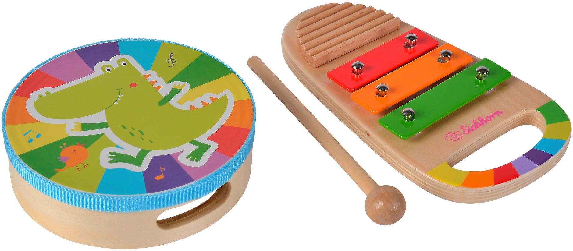 Eichhorn Xylo und Trommel Musik Set Spielzeug-Musikinstrument