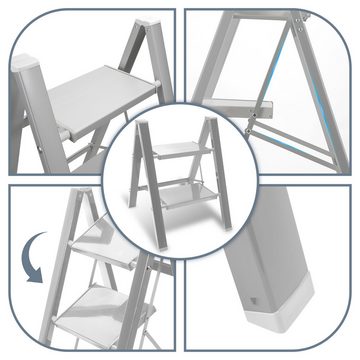 Randaco Trittleiter Stehleiter klappleiter 2-4 Stufen Trittleiter Haushaltsleiter