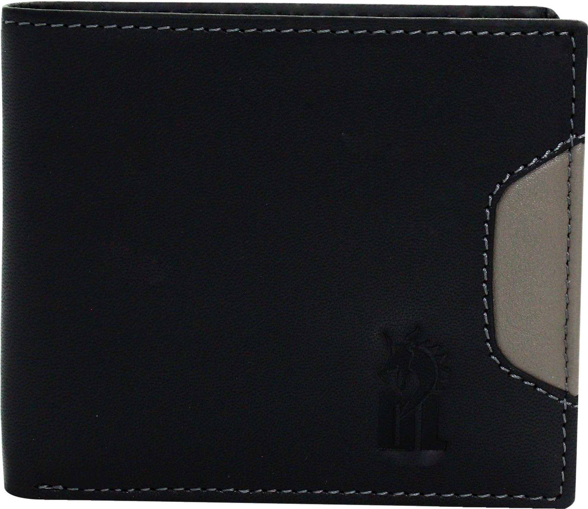 DrachenLeder Geldbörse DrachenLeder Herren Geldbörse schwarz (Portemonnaie, Portemonnaie), Herren Portemonnaie Echtes Leder schwarz, grau, Serie Ben