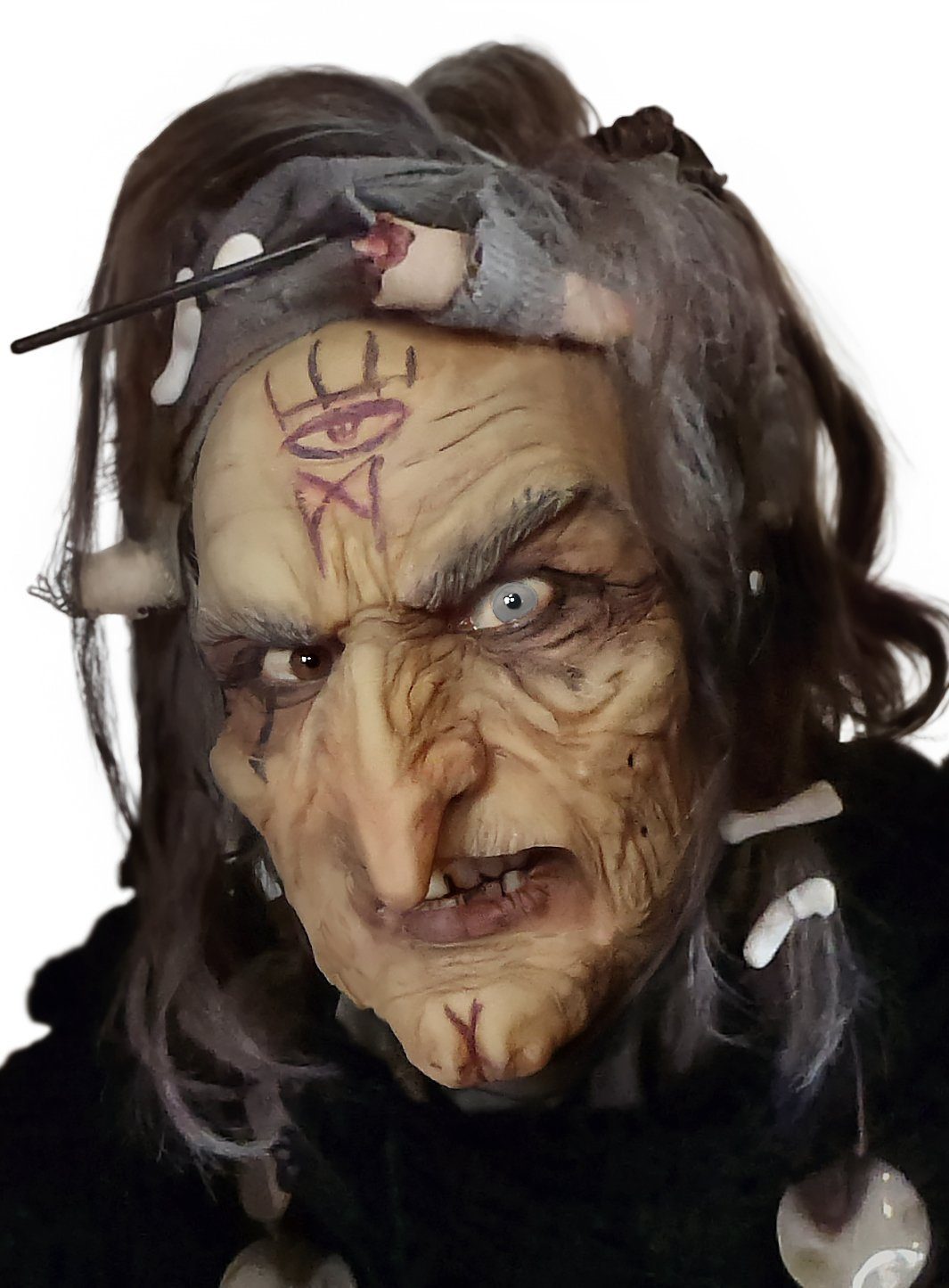 Wizardo Verkleidungsmaske Garstige alte Hexe Maske zum Ankleben, Es gibt Orte, tief im Wald, die sollte man besser meiden. Willst Du de