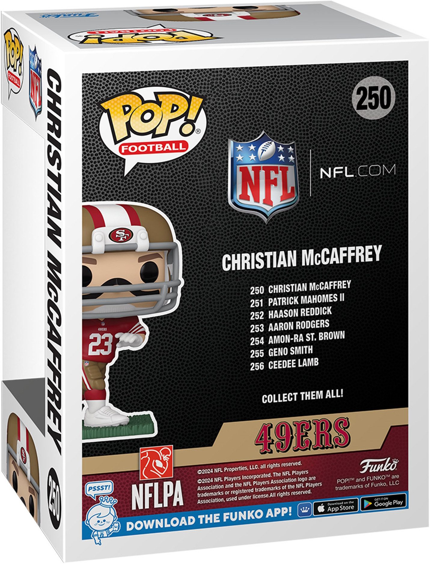 Funko Spielfigur NFL 49ers - Christian McKaffrey 250 Pop! Figur