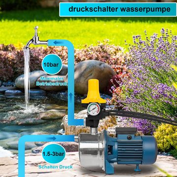 Randaco Wasserpumpe Pumpensteuerung ohne Kabel Druckregler Pumpenschalter Presscontrol