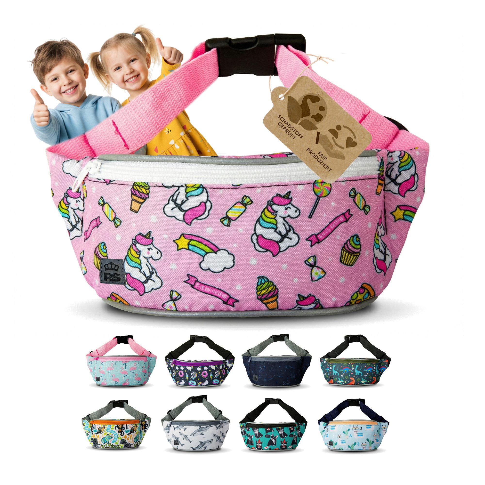 BambiniWelt by Rafael K. Gürteltasche Bauchtasche Kinder 4-8 Jahre Hüfttasche verstellbar robust abwaschbar