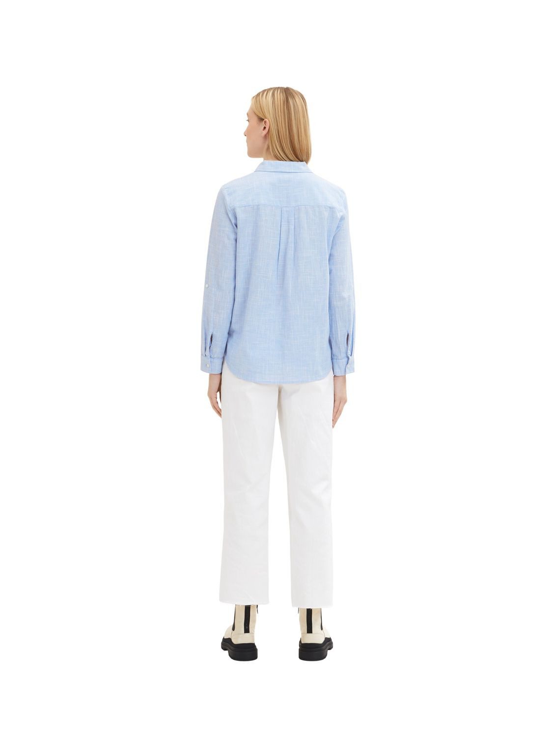 TOM TAILOR Blusenshirt SLUB STRUCTURE (1-tlg) aus 100% Baumwolle