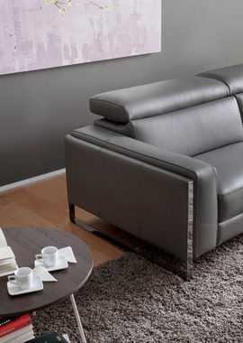 CALIA ITALIA Ecksofa Pier, L-Form, mit elektrischer Relaxfunktion, in Leder, 290 cm Breite