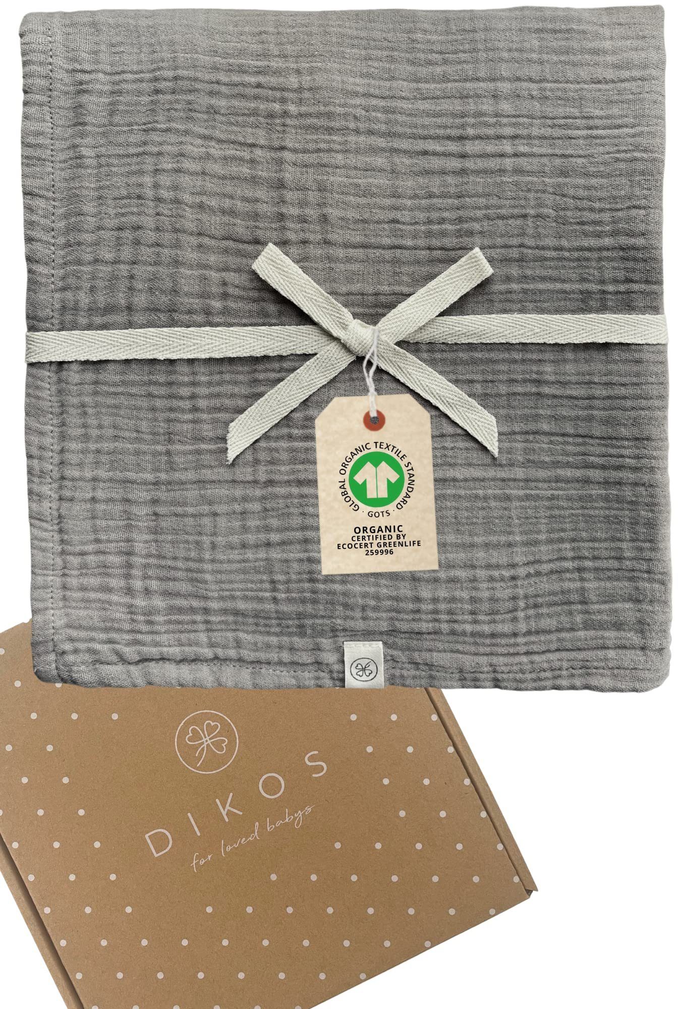 Babydecke Baby Mulltuch, 120x120cm, 100% Bio-Baumwolle Spucktuch, Musselin
