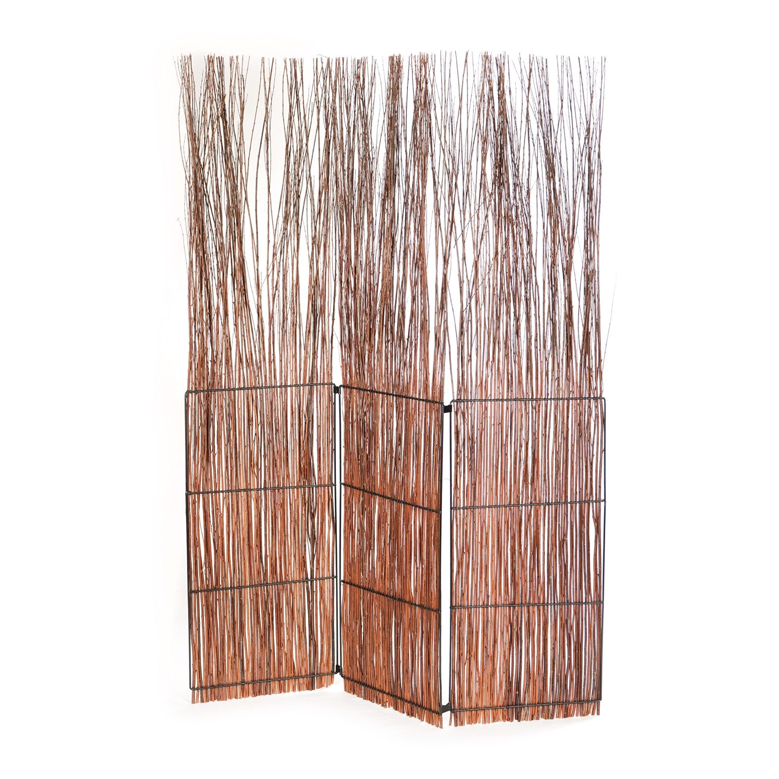 DESIGN DELIGHTS Paravent Raumteiler "NATURE" Paravent aus Weidenholz mit Rinde naturbelassen