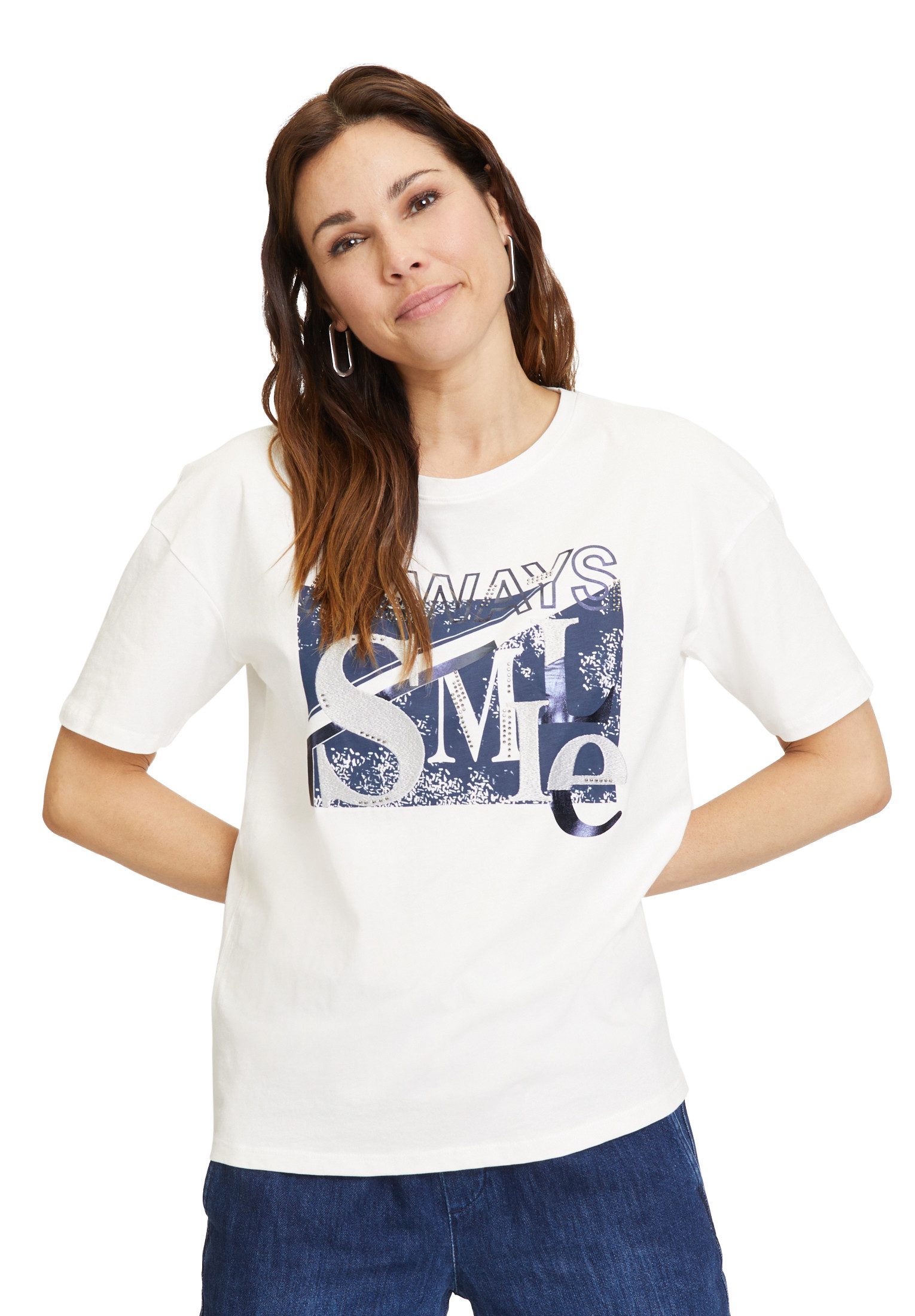 Cartoon Kurzarmshirt Cartoon Printshirt mit Rundhalsausschnitt (1-tlg) Placement