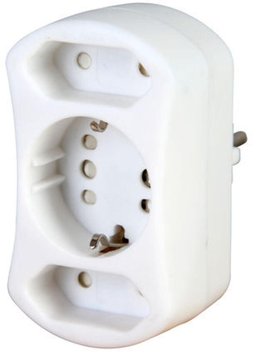 Kopp  DUOversal-Adapter 2 & 1 Schutzkontakt-Stecker, 4 Europa-Stecker Mehrfachsteckdose