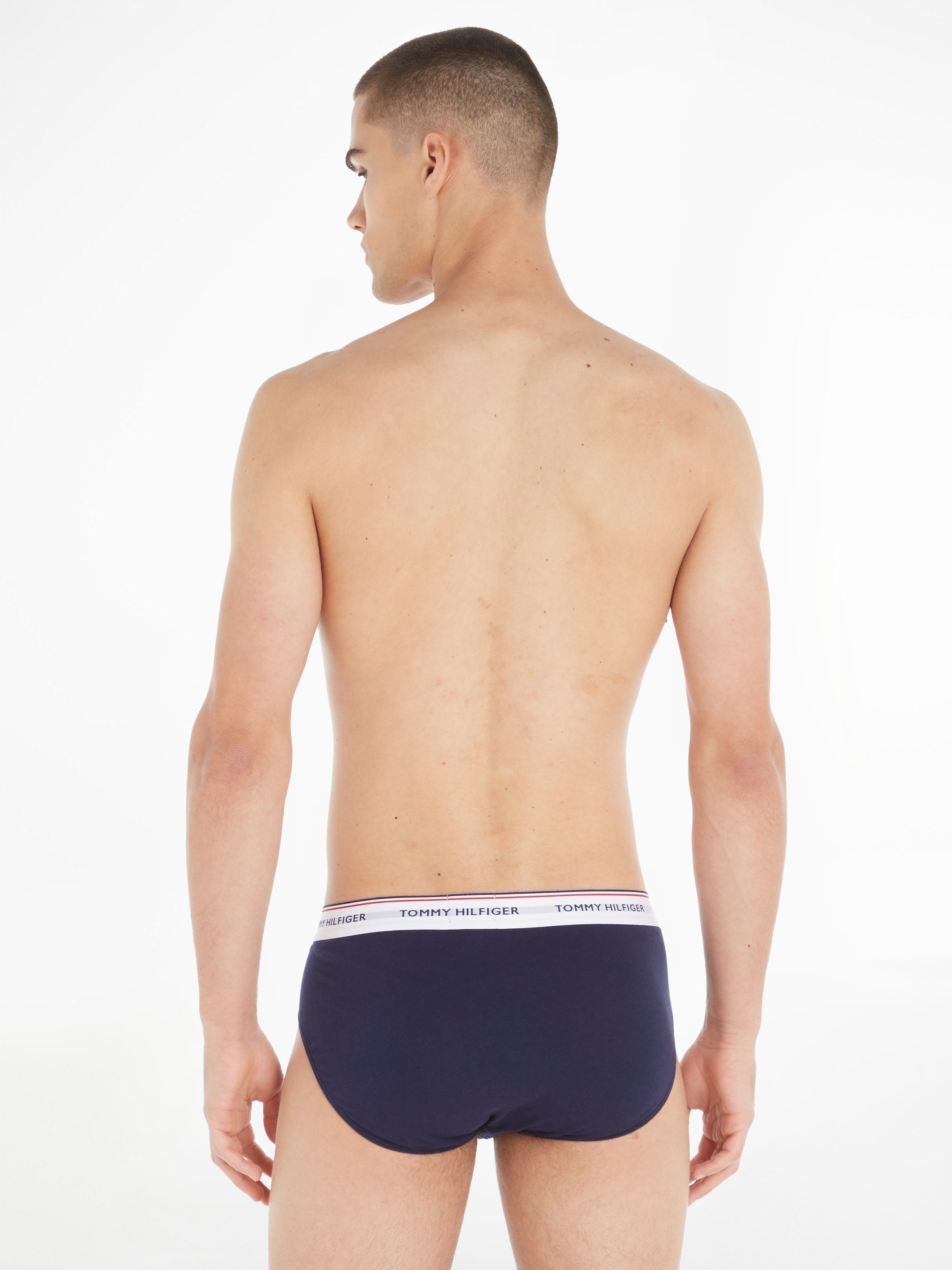 Tommy Hilfiger Underwear Slip (Packung, mit 3-St., Logo-Elastikbund 3er-Pack) BRIEF 3P dunkelblau