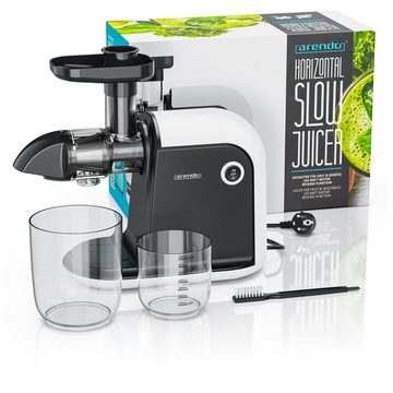 Arendo Slow Juicer, 150 W, Entsafter, Edelstahl, elektrisch, Gemüse und Obst, 150 W, 700 ml