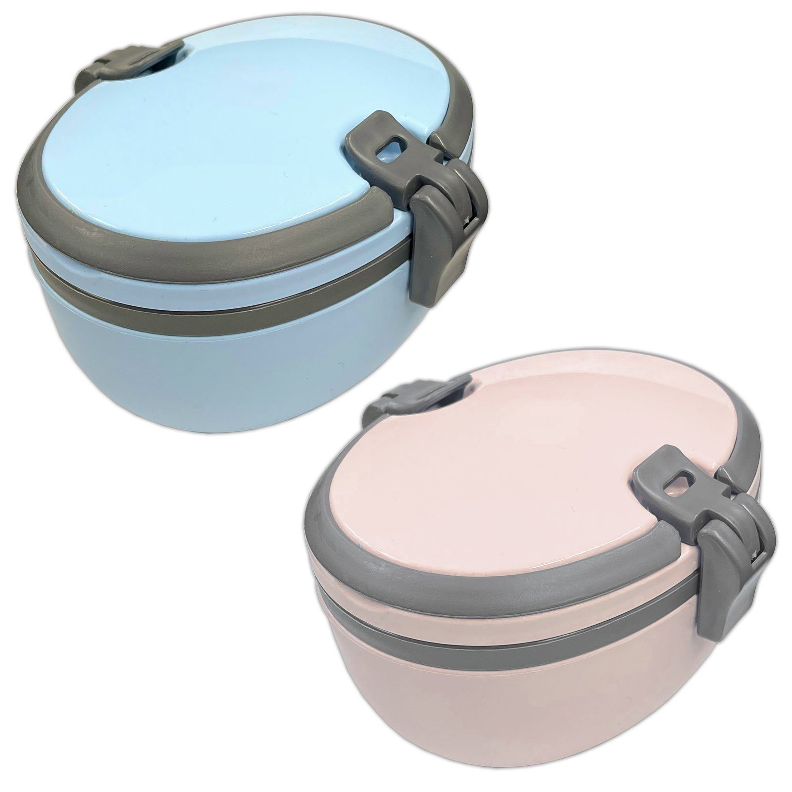 HAC24 Lunchbox Brot- und Lunchbox Vesperdose Brotdose Snackbox Vorratsbox, Kunststoff, (Set, 2-tlg), BPA Frei