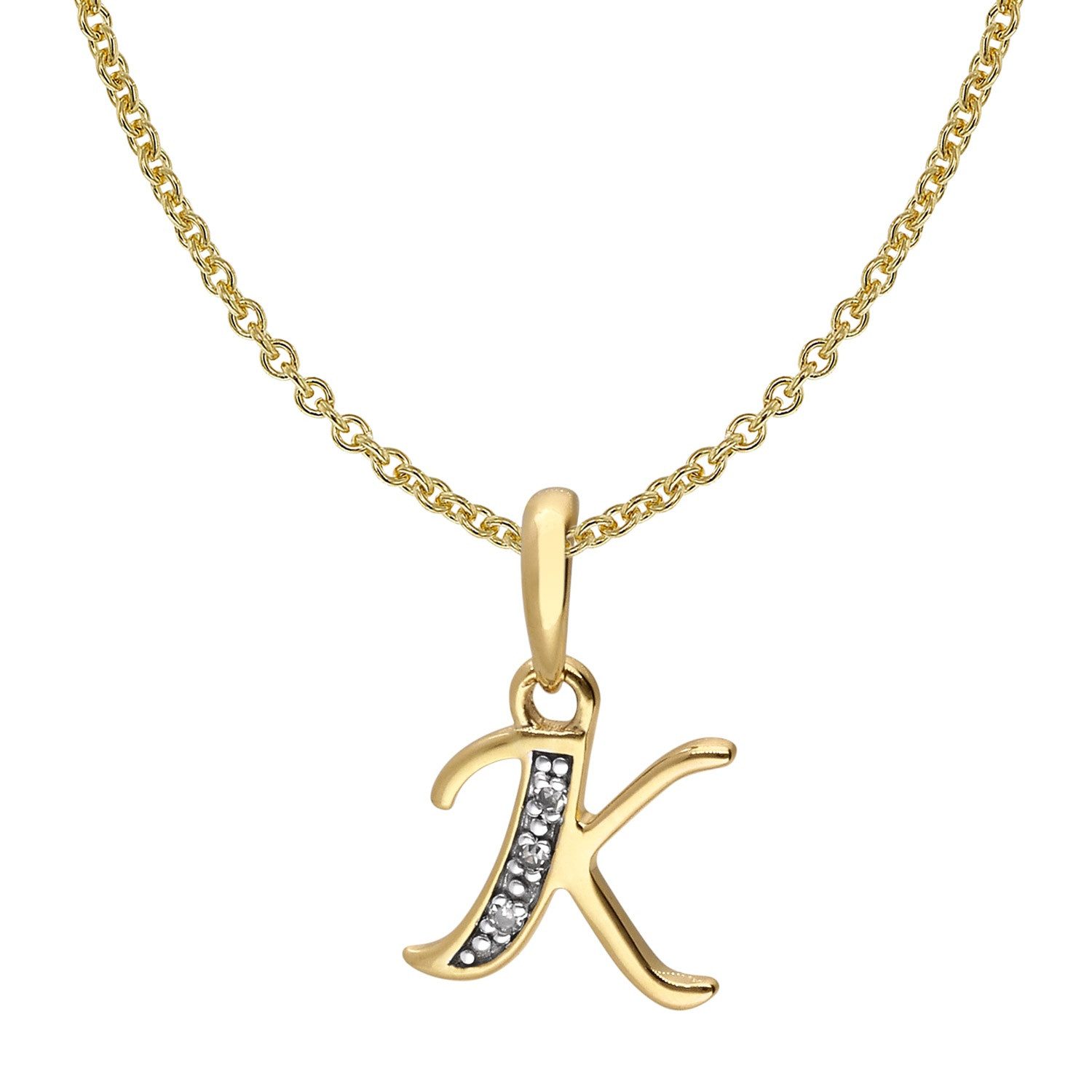 trendor Kette mit Anhänger Buchstaben-Anhänger K günstig online kaufen
