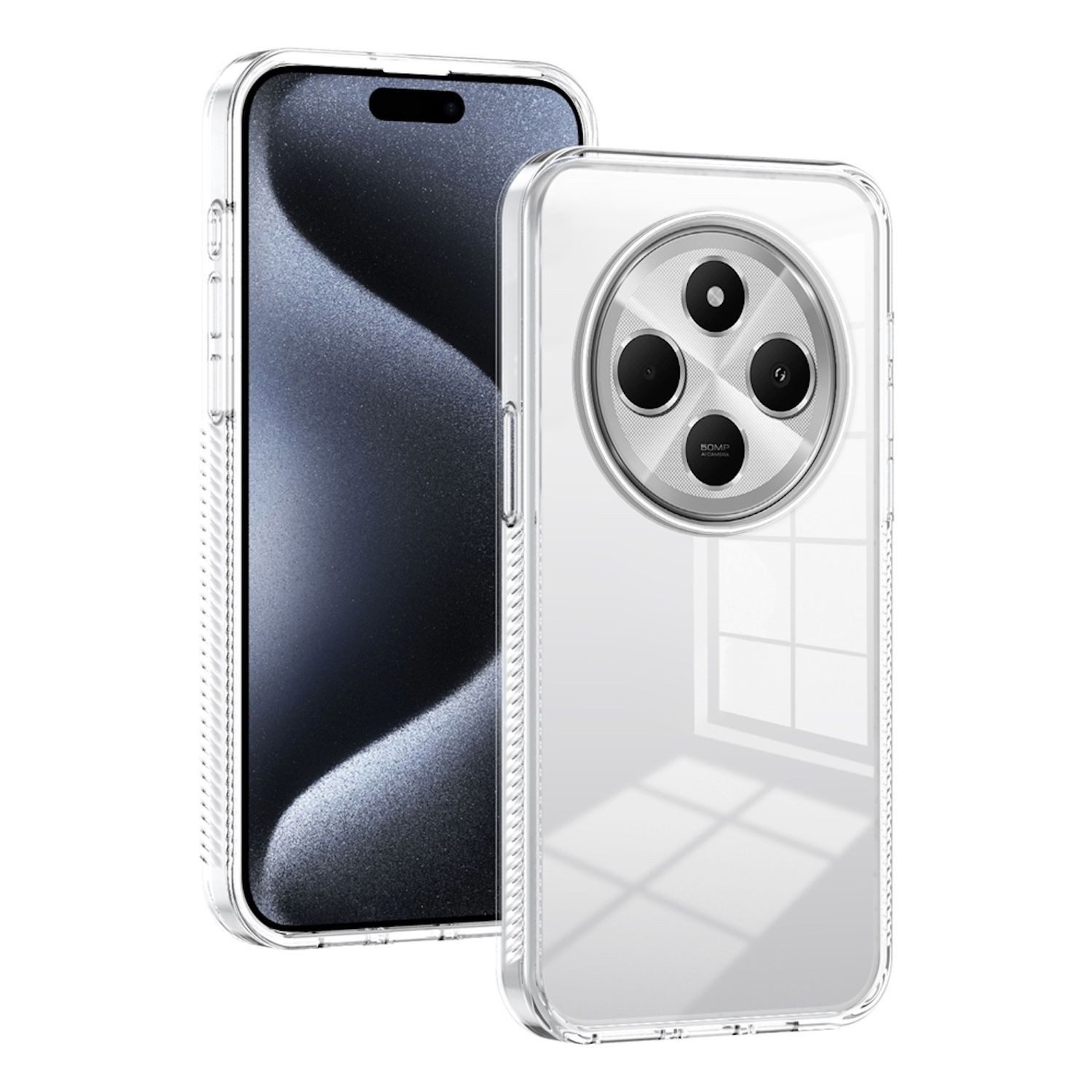 Handyhülle Für Xiaomi Redmi 14C Acryl TPU Schutz Hülle Tasche Etuis Transparent