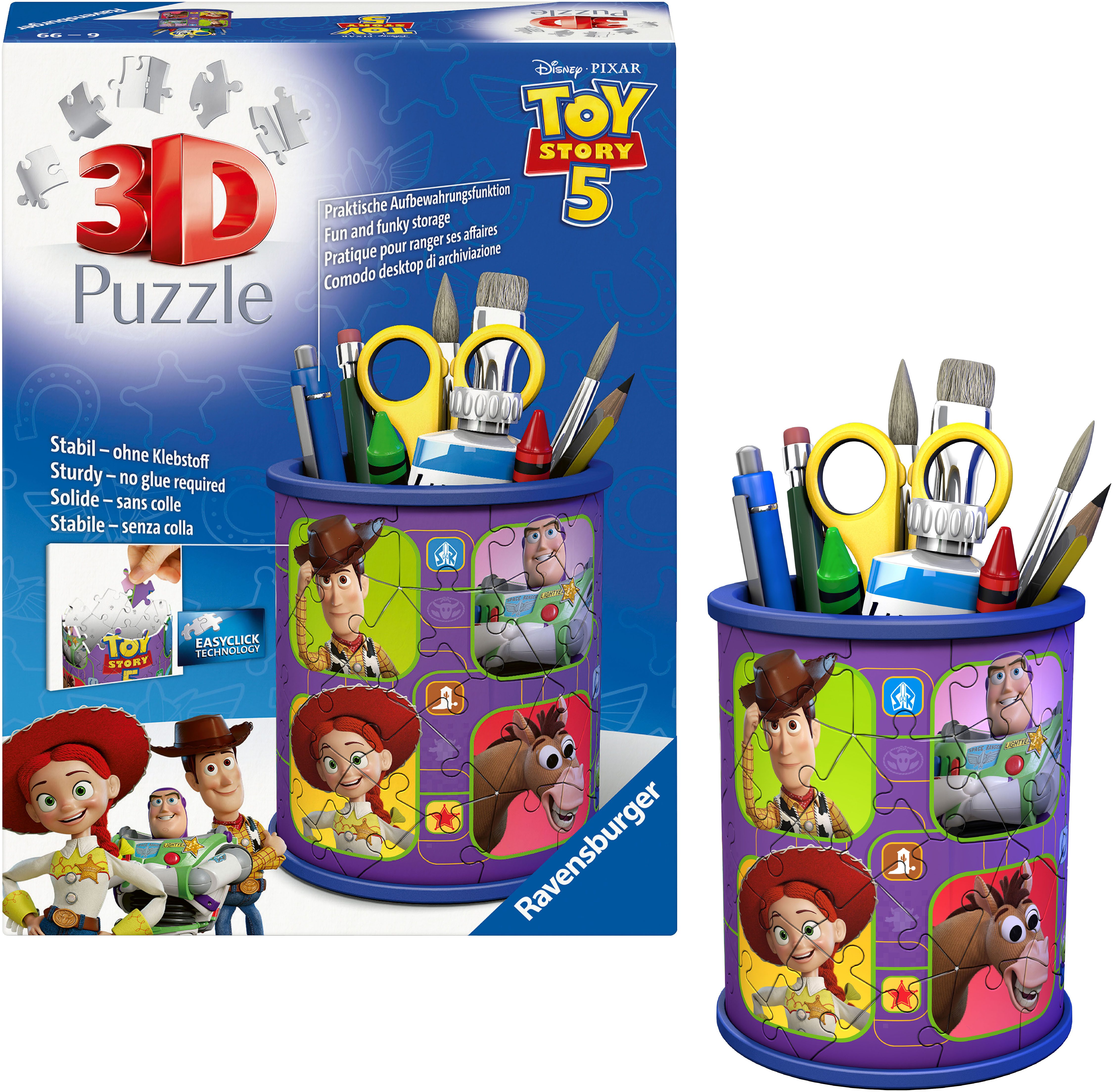 Ravensburger 3D-Puzzle Stiftehalter Toy Story, 54 Puzzleteile, Made in Europe