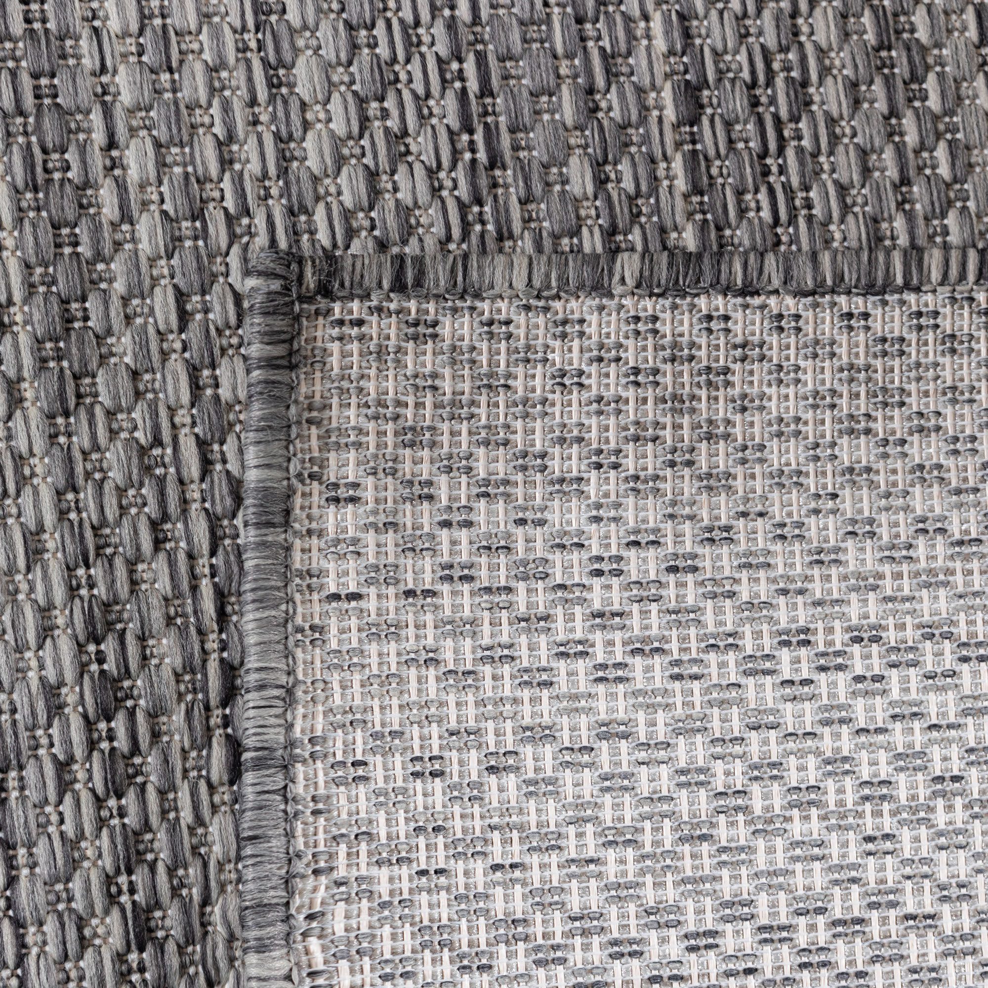 Carpettex Outdoorteppich Unicolor - Einfarbig, Läufer, Höhe: 5 mm, Teppich Wetterfest Balkon Küchenteppich Flachgewebe Sisaloptik