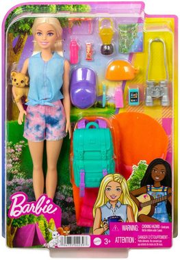 Barbie Anziehpuppe It takes two Camping-Set inkl. Malibu Puppe, Hund & Zubehör