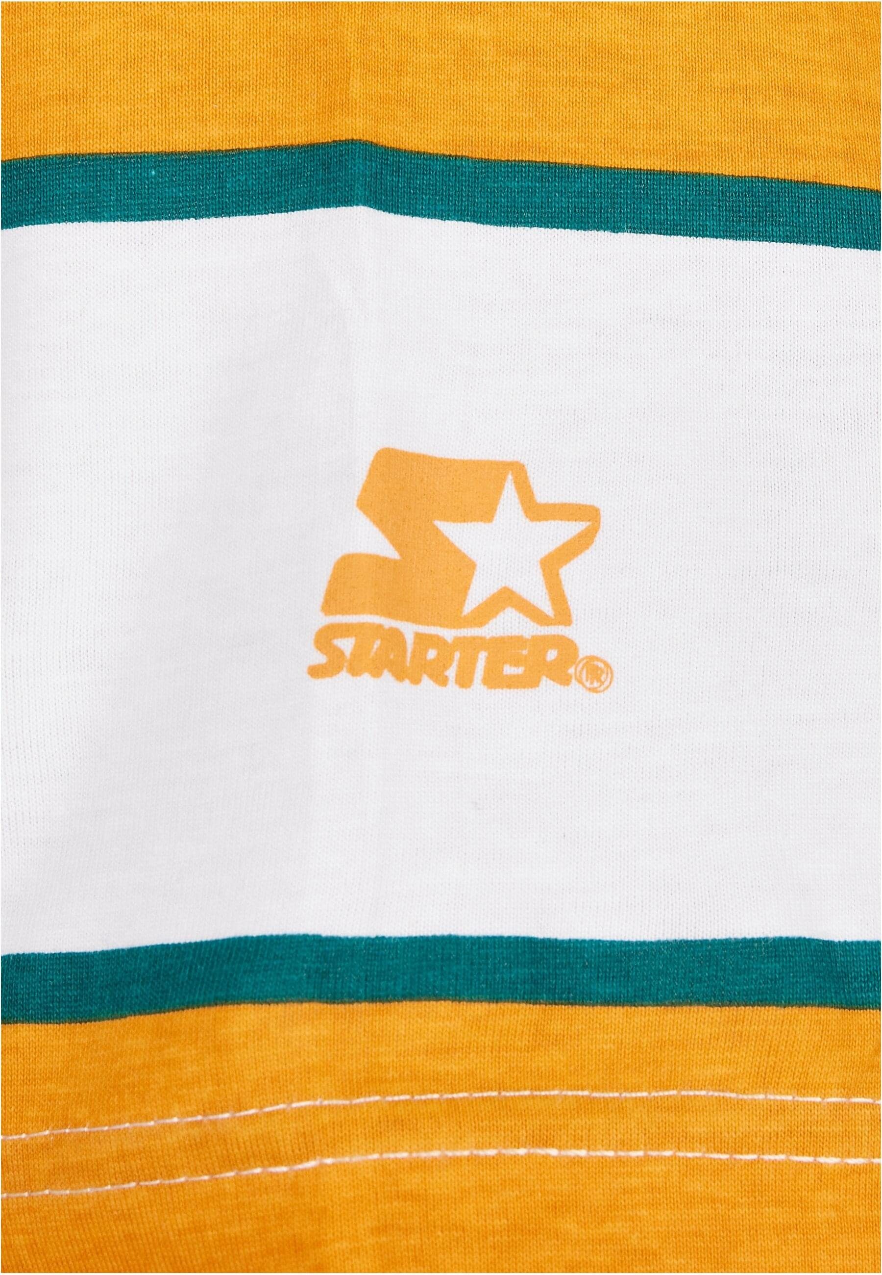 Starter T-Shirt Herren Starter Logo Striped Tee (1-tlg) white/yellow