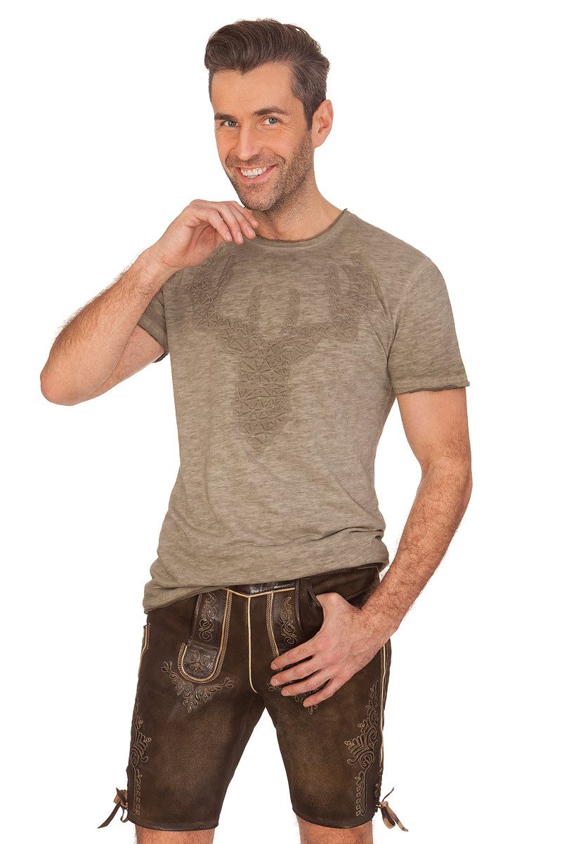 Hangowear Trachtenshirt Trachtenshirt Herren - MARLON - grün, khaki