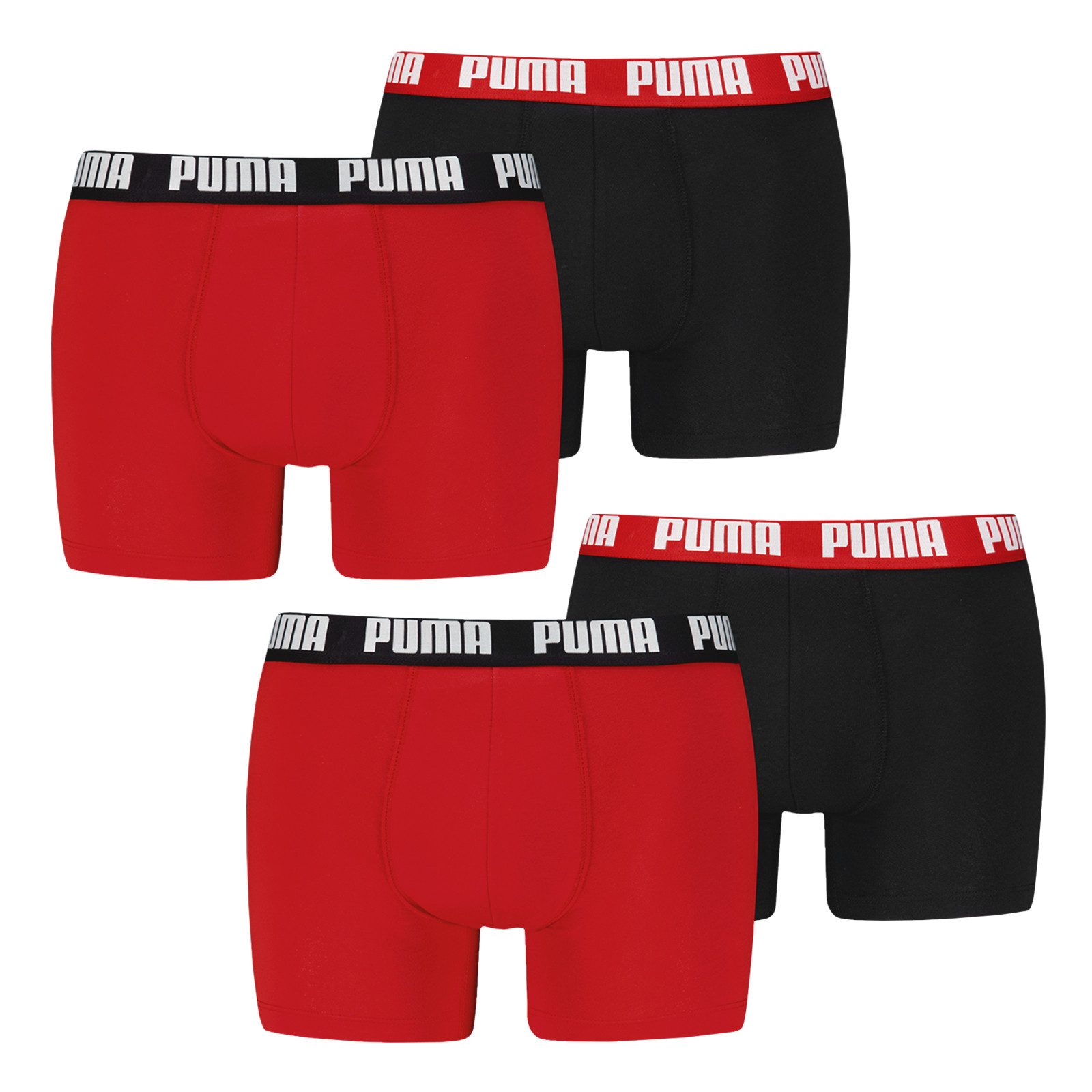 PUMA Boxer Comfort Stretch (4-St) mit umlaufendem PUMA-Schriftzug