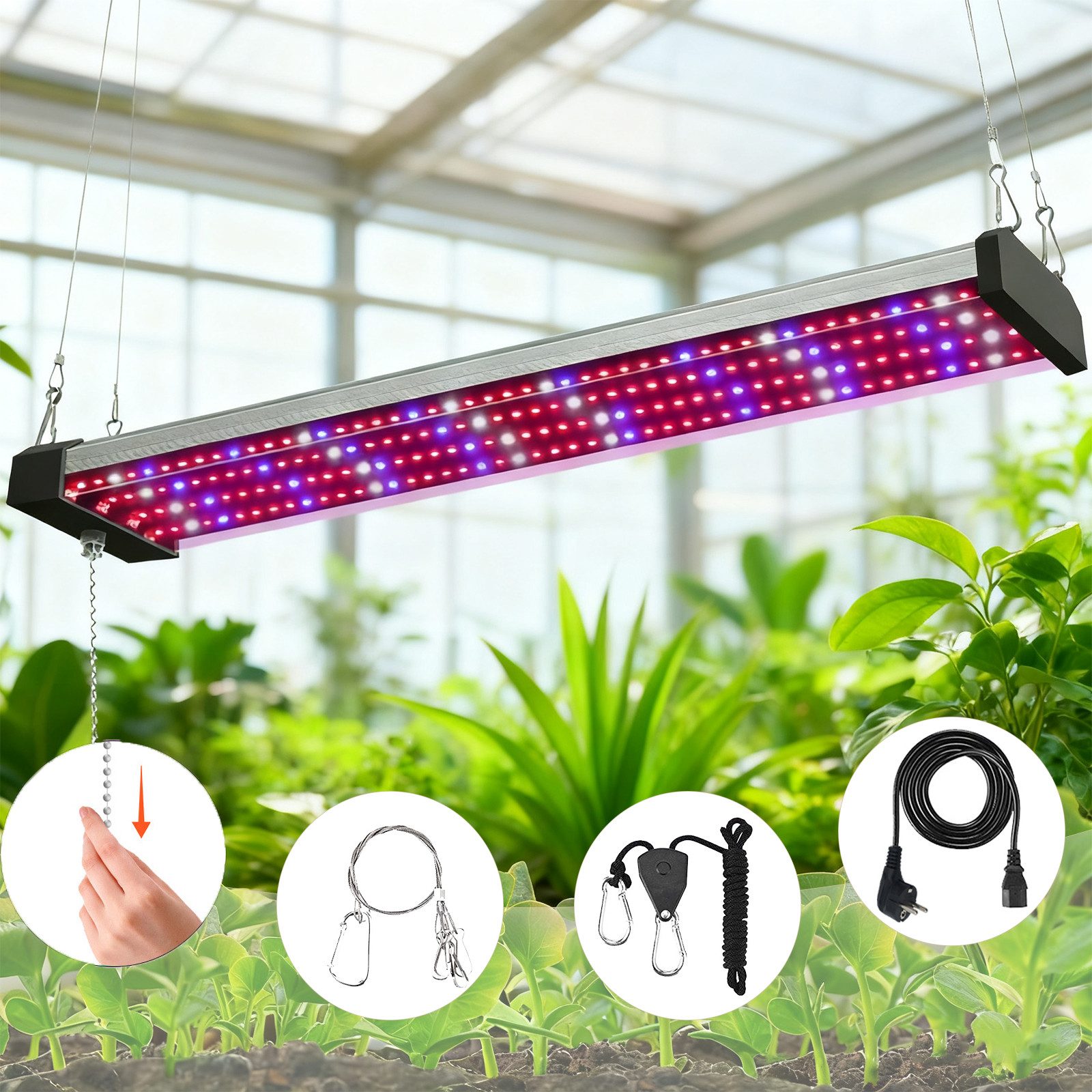 Laybasic Pflanzenlampe Vollspektrum Pflanzenlicht,Wachstumslampe Für Pflanzen Zimmerpflanzen, überwinterungslampe für zitruspflanzen