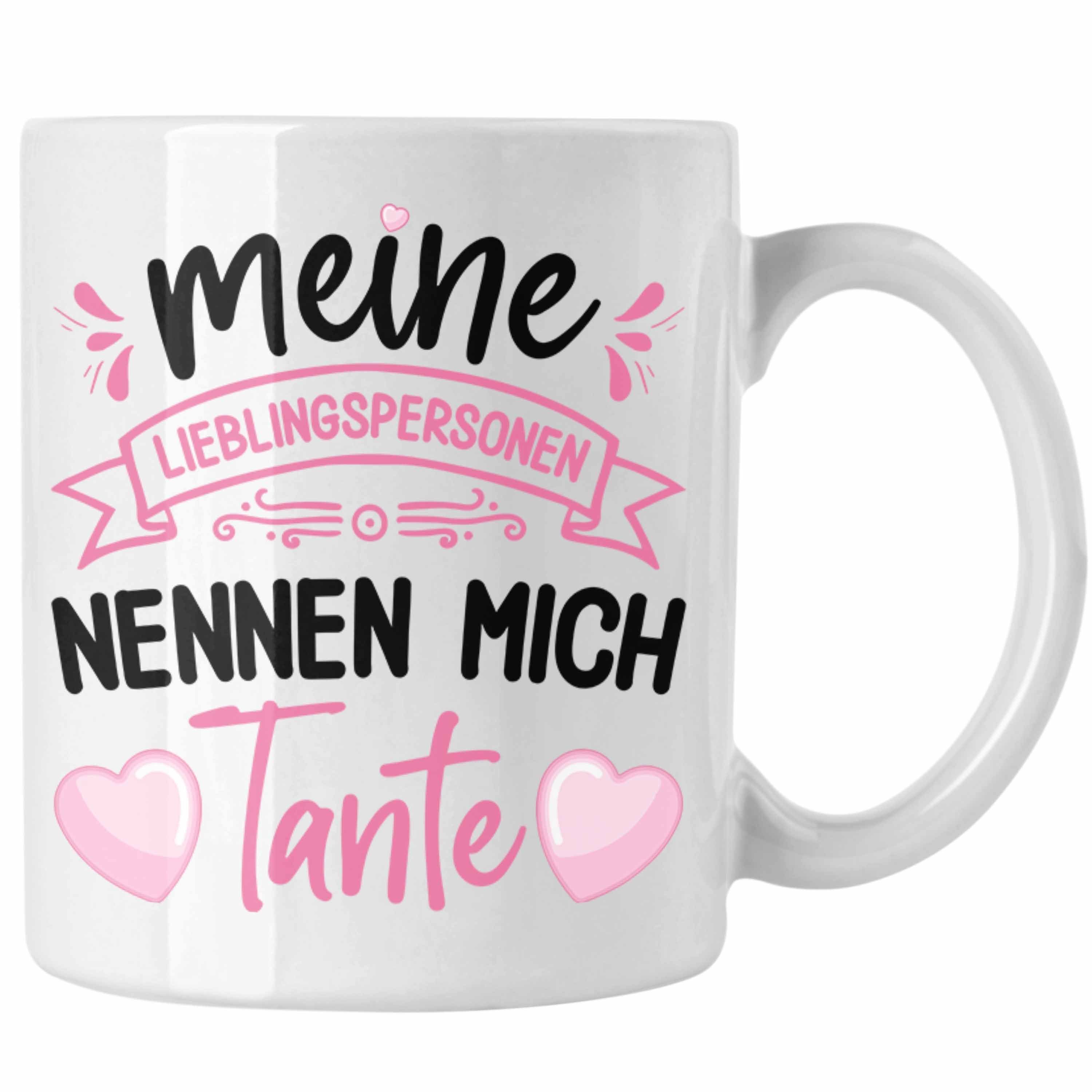 Trendation Tasse Trendation - Tante Geschenk Tasse Spruch Lustig Geschenkidee für Tante Geburtstag Weihnachten Weiss