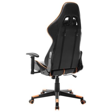 furnicato Gaming-Stuhl Schwarz und Orange Kunstleder