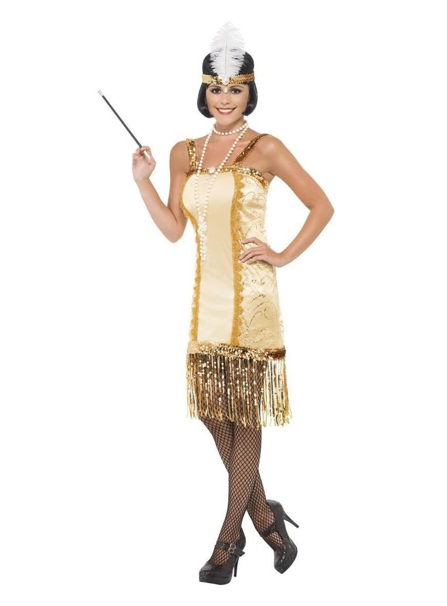 Smiffys Kostüm Goldenes 20er Jahre Charleston Kleid, Wie passend: Goldenes günstig online kaufen