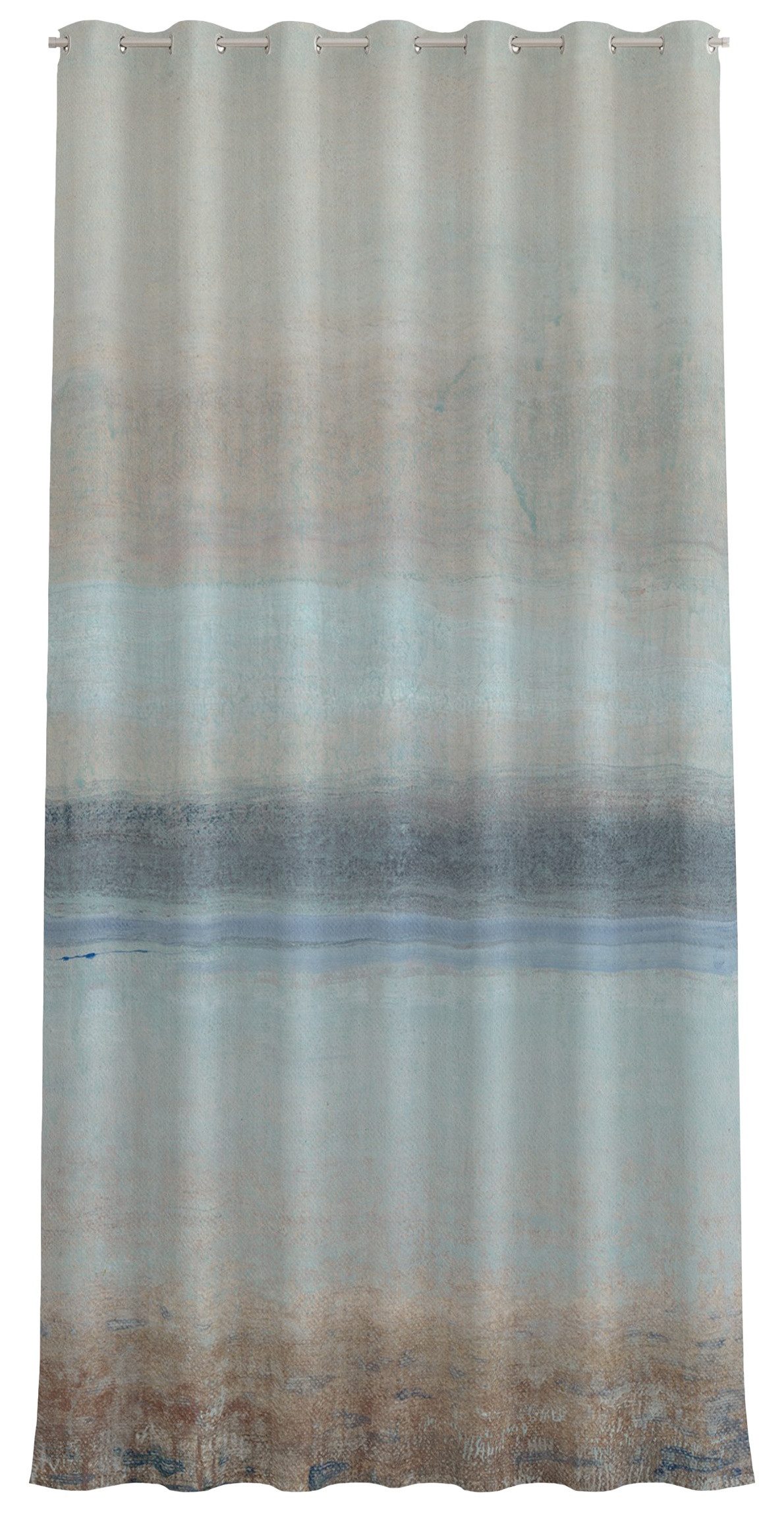 Bilderdepot24 Outdoorvorhang Wetterfest Gardinen Abstrakt Modern Horizont Blau (1 St), Ösen, blickdicht, Outdoor-geeigneter Vorhangstoff 370 g/m², Outdoor Vorhang Balkon Terrasse Verdunkelungs Vorhänge Sonnenschutz